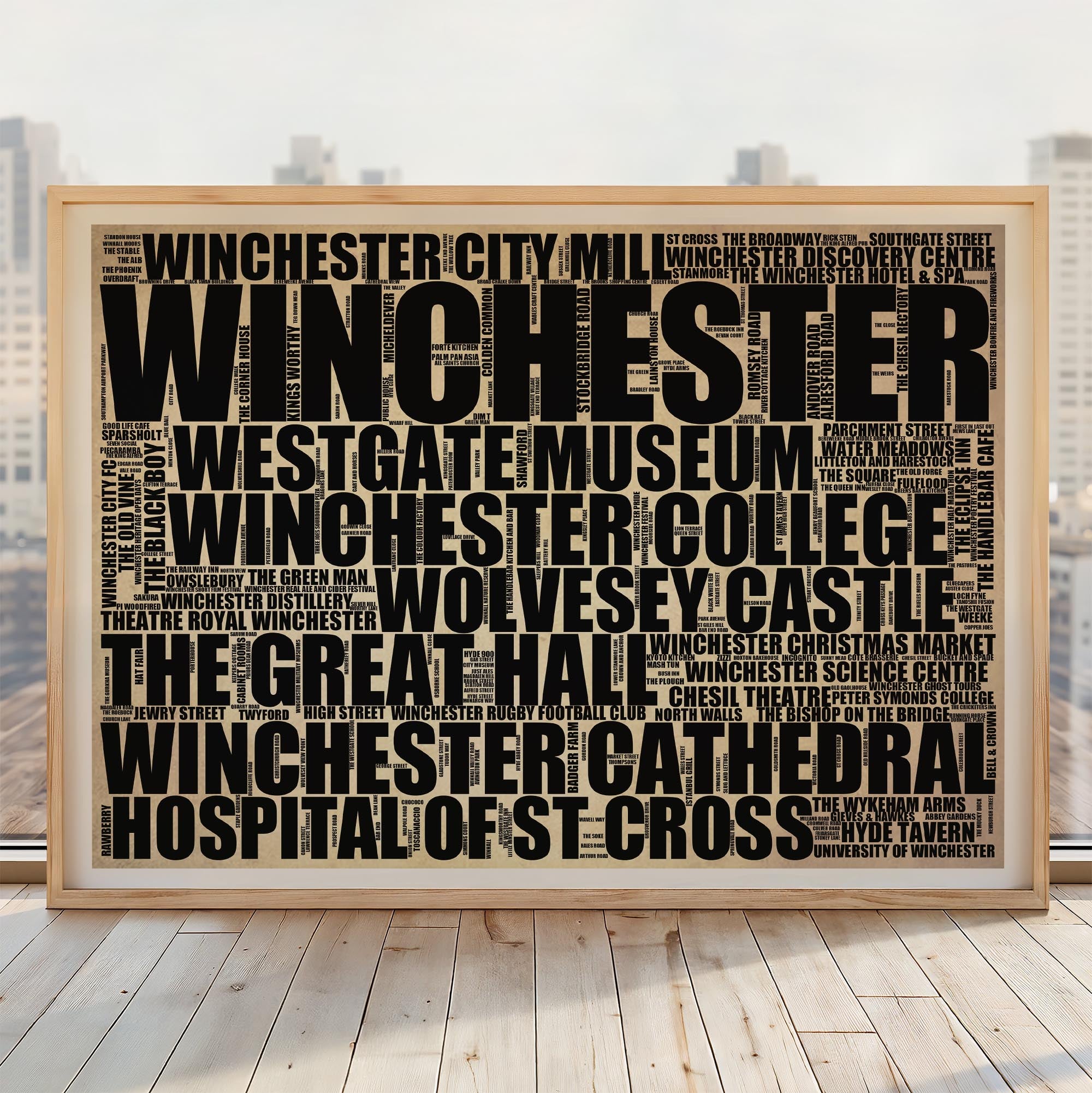 Winchester - Premium Typographic Word Cloud Prints, Posters & Gifts