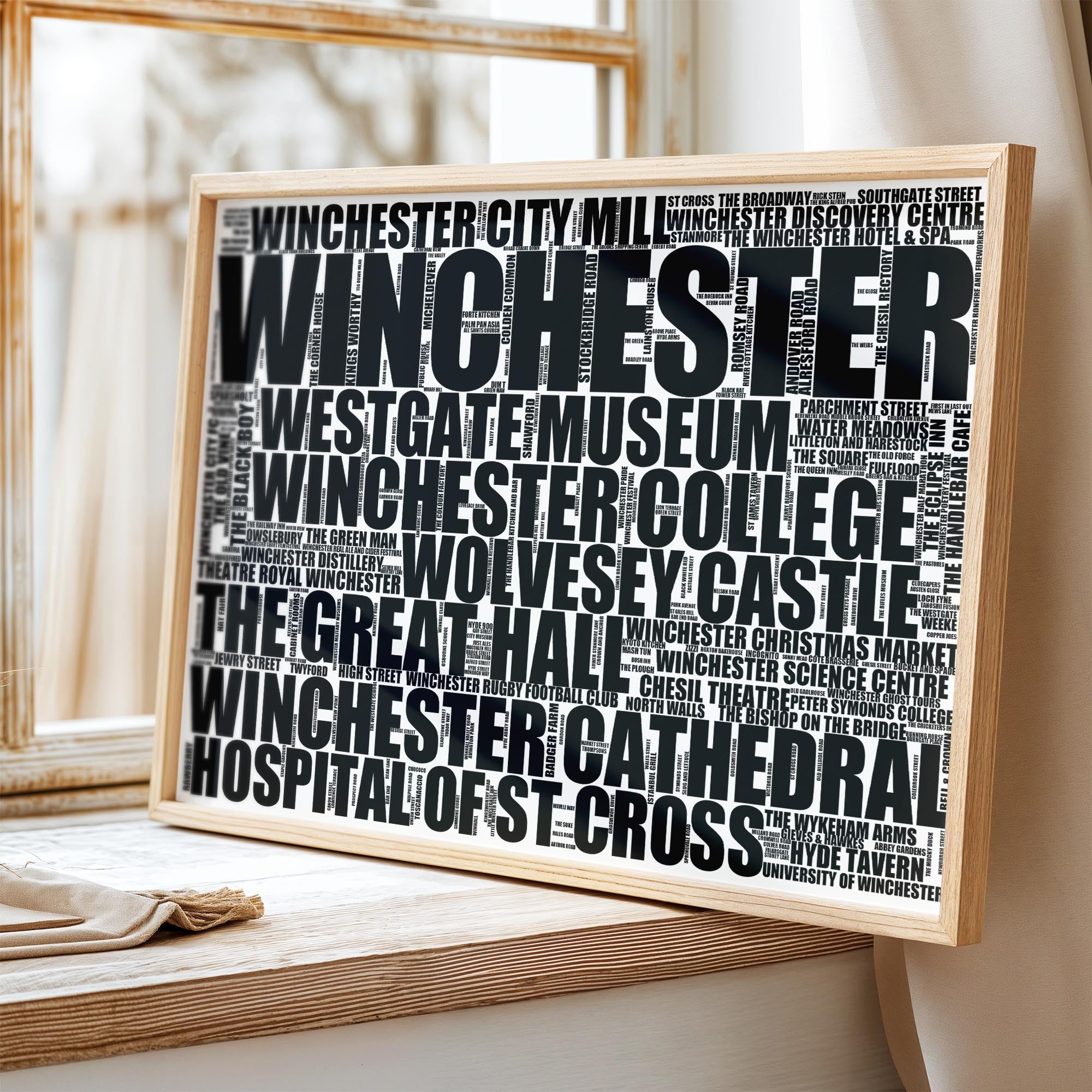 Winchester - Premium Typographic Word Cloud Prints, Posters & Gifts
