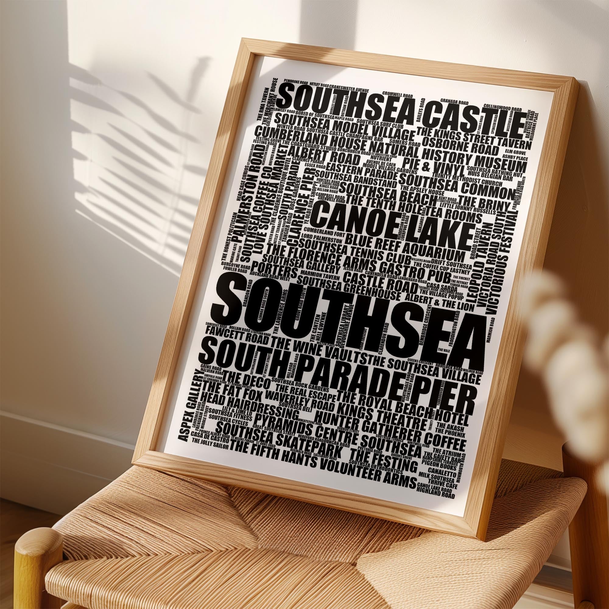 Southsea - Premium Typographic Word Cloud Prints, Posters & Gifts