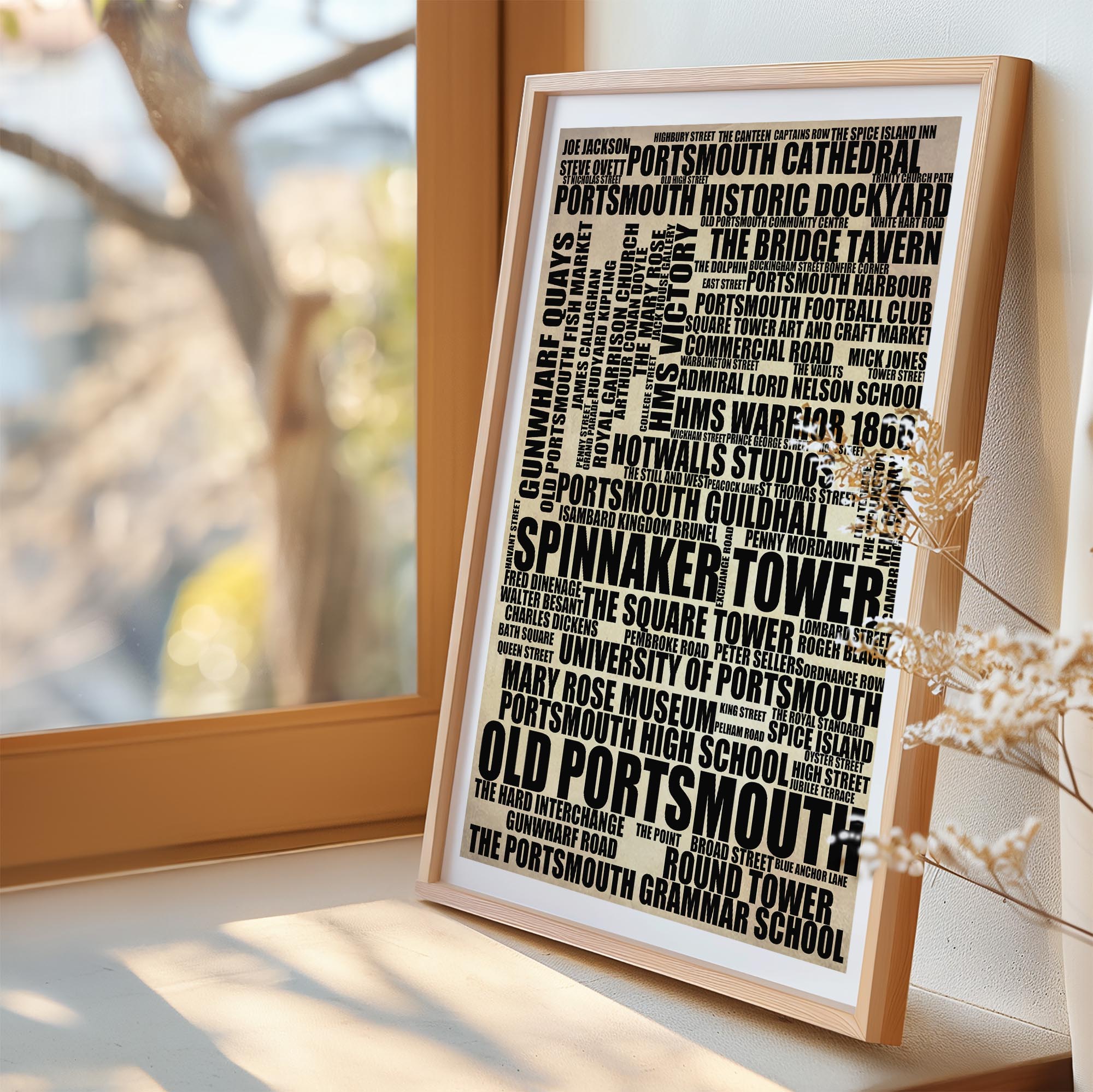 Old Portsmouth - Premium Typographic Word Cloud Prints, Posters & Gifts