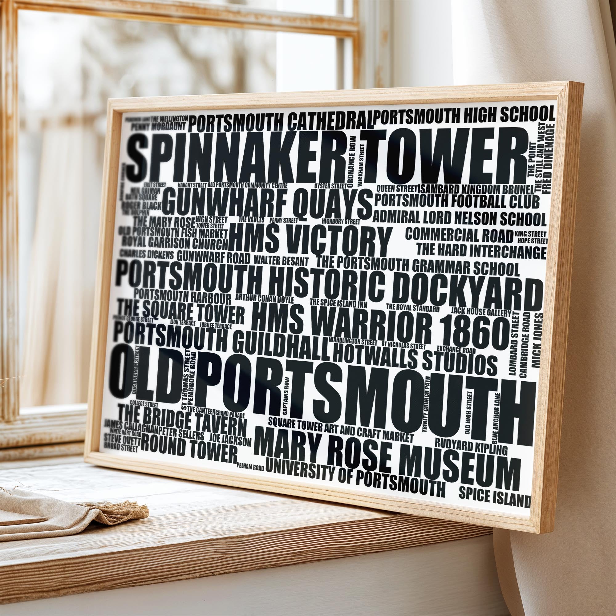 Old Portsmouth - Premium Typographic Word Cloud Prints, Posters & Gifts