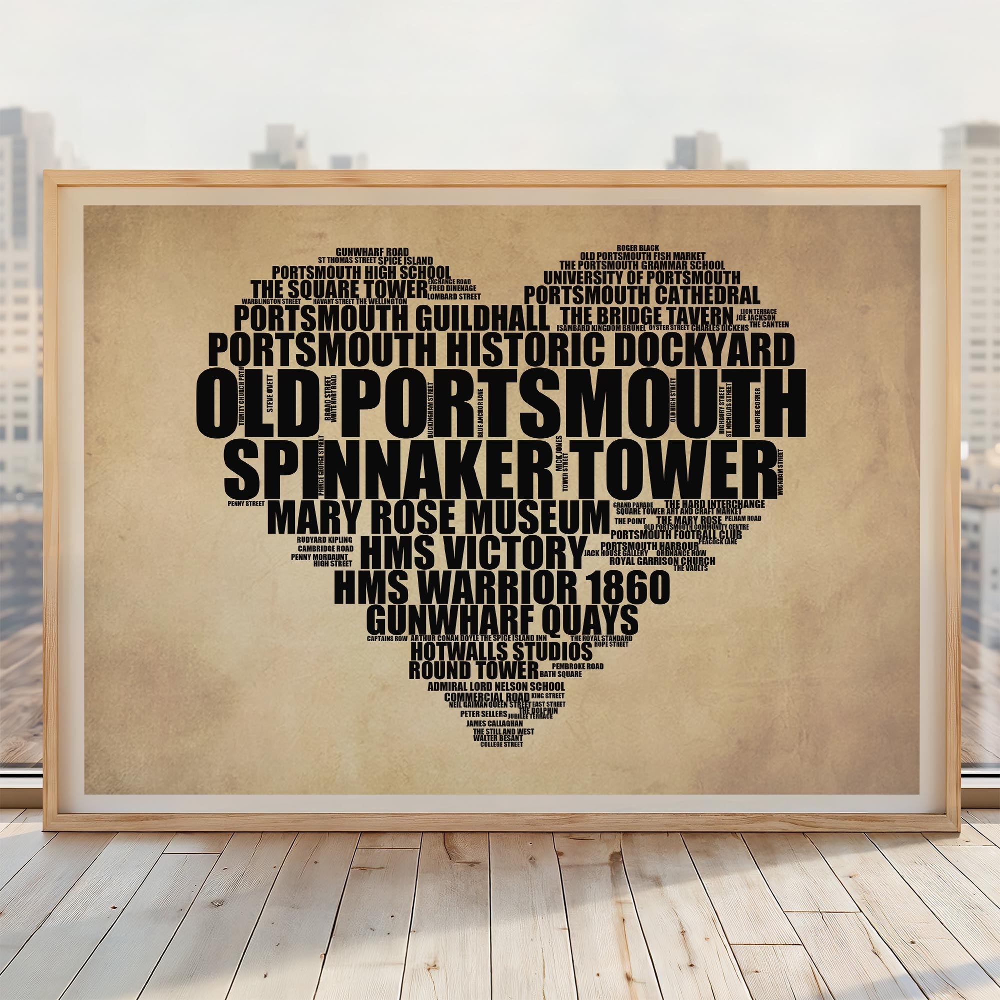 Old Portsmouth - Premium Typographic Word Cloud Prints, Posters & Gifts