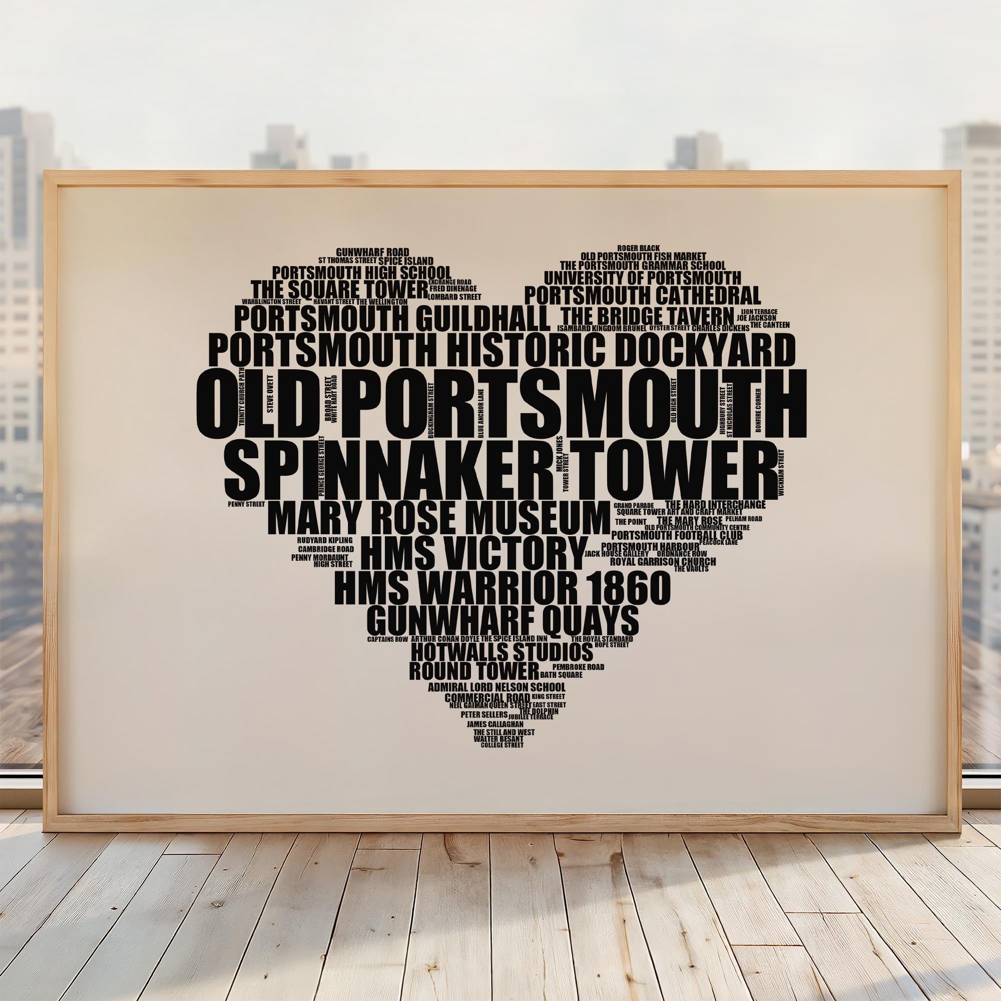 Old Portsmouth - Premium Typographic Word Cloud Prints, Posters & Gifts