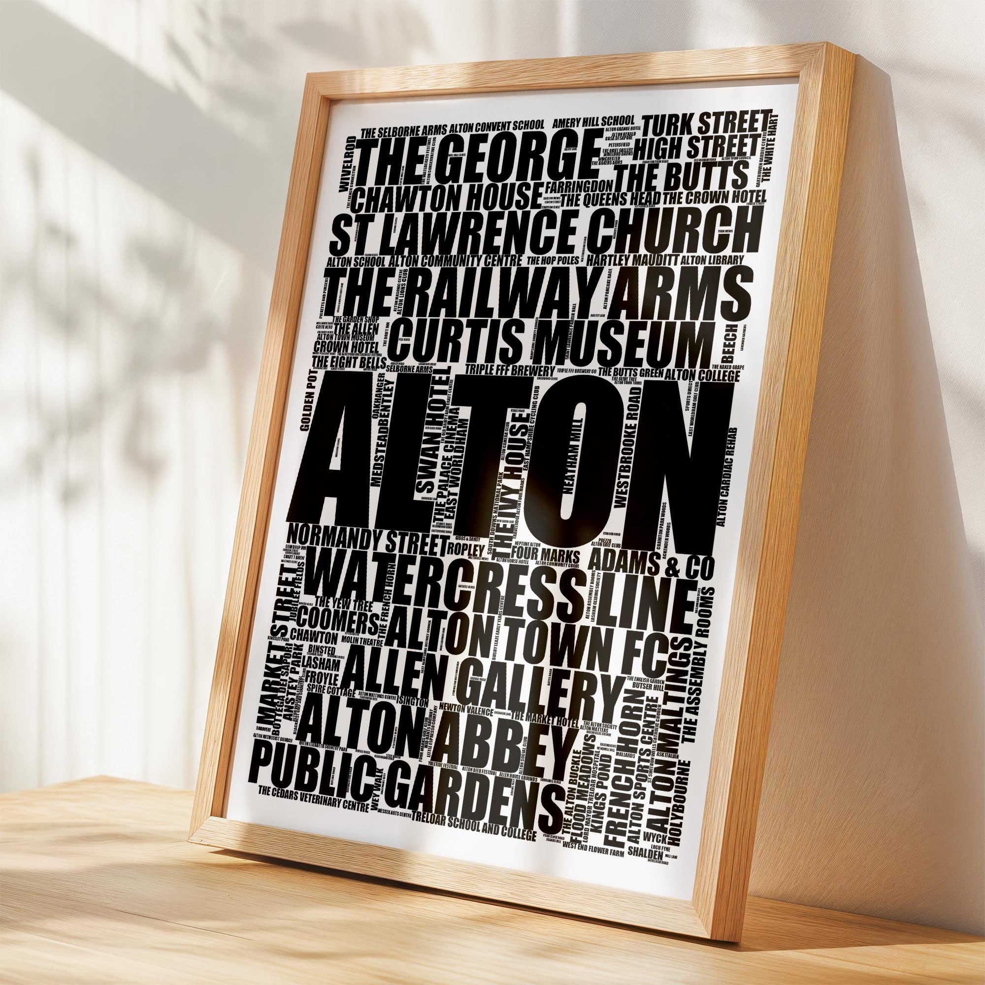 Alton - Premium Typographic Word Cloud Prints, Posters & Gifts