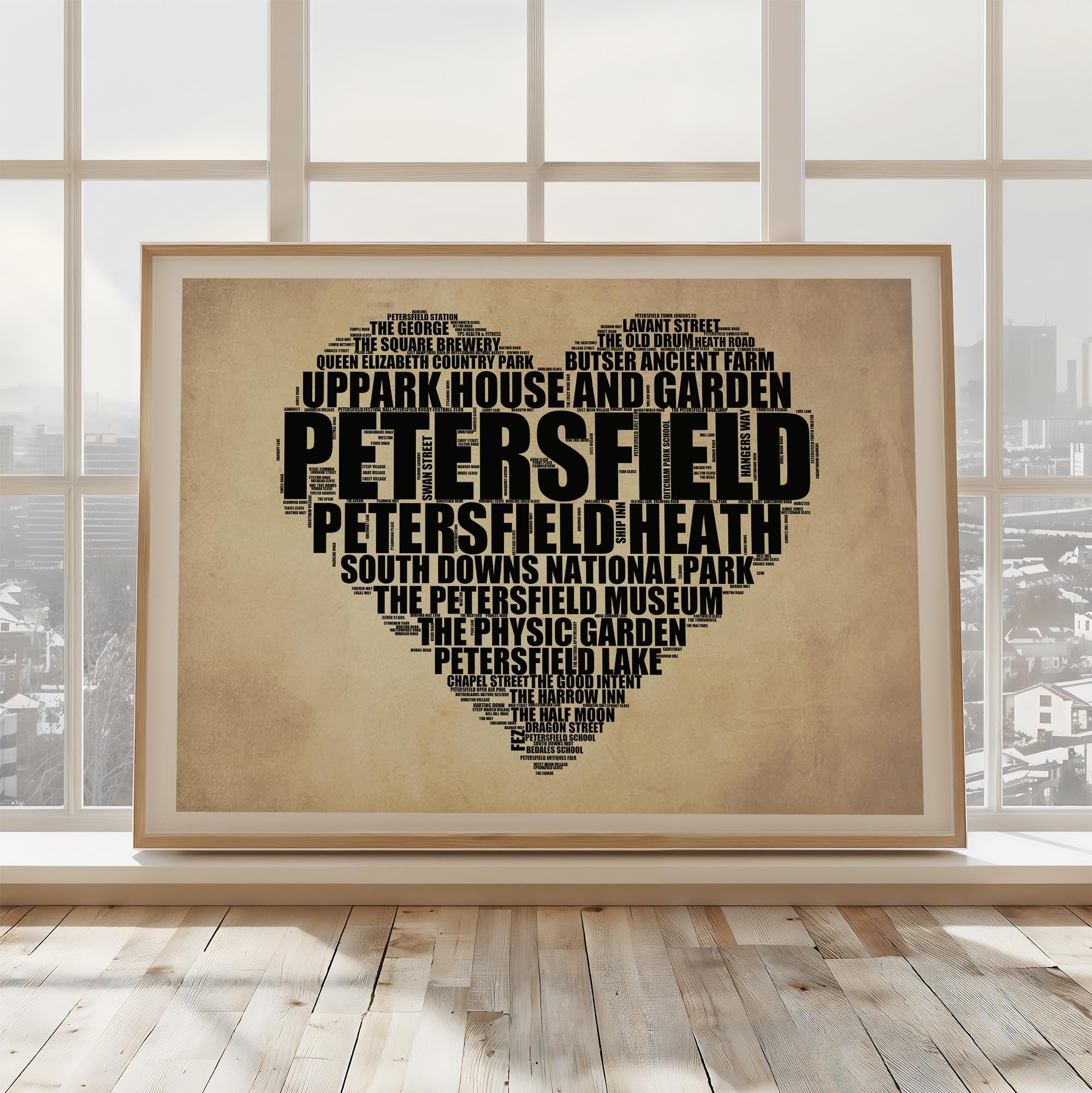 Petersfield - Premium Typographic Word Cloud Prints, Posters & Gifts