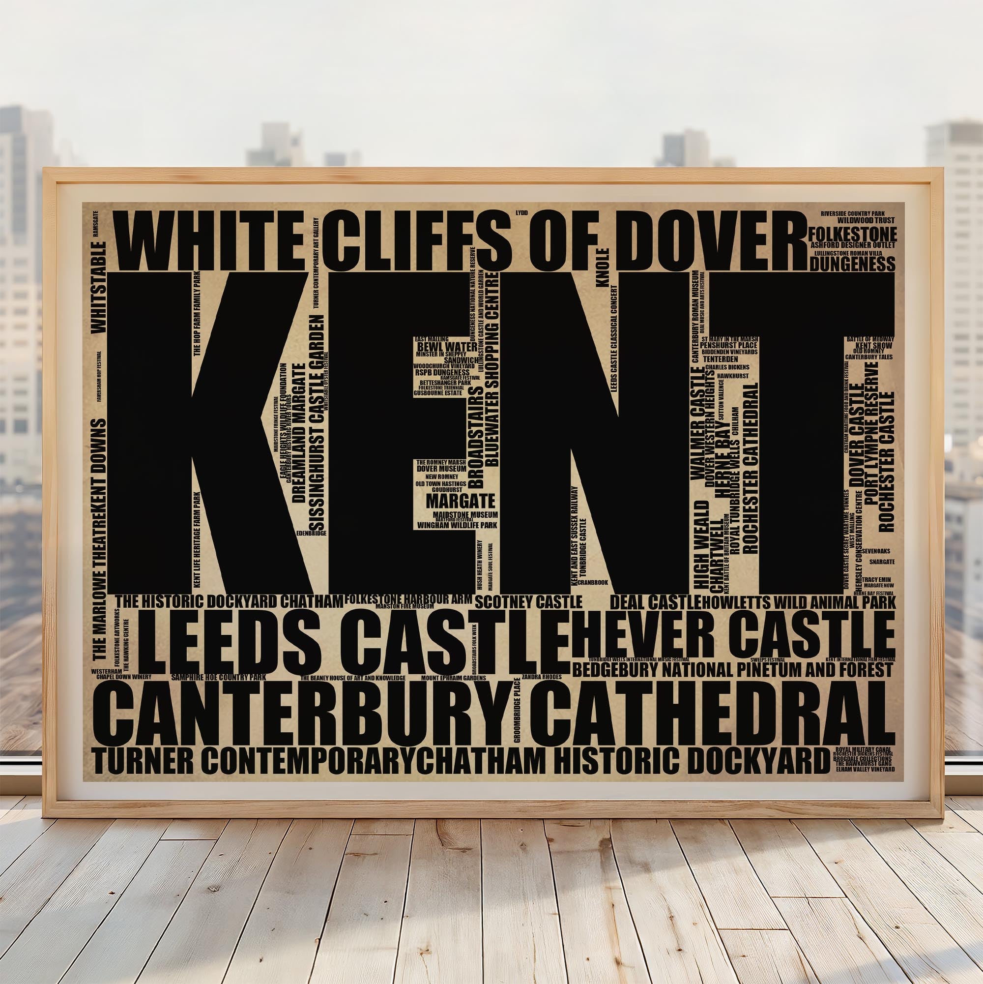 Kent - Premium Typographic Word Cloud Prints, Posters & Gifts