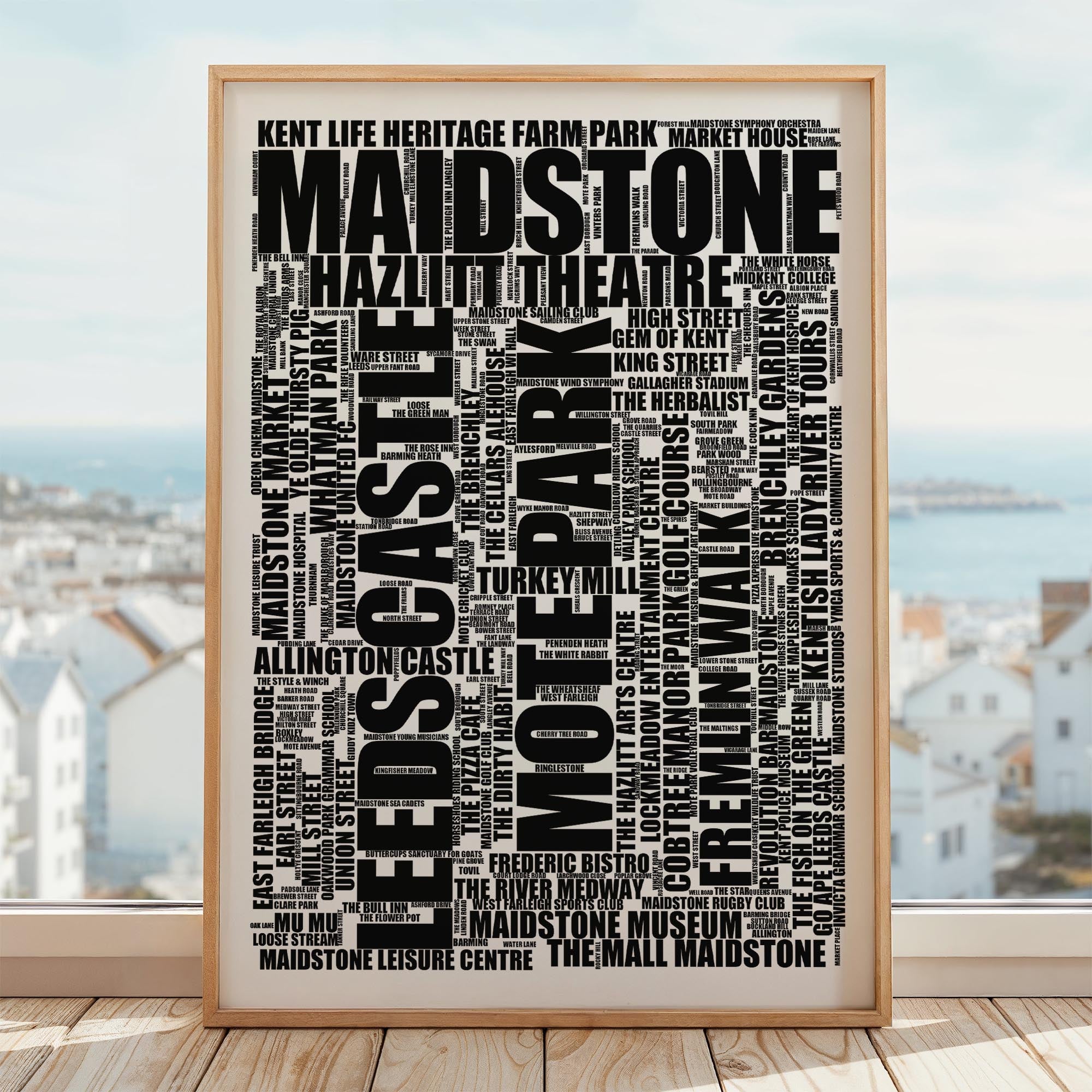 Maidstone - Premium Typographic Word Cloud Prints, Posters & Gifts