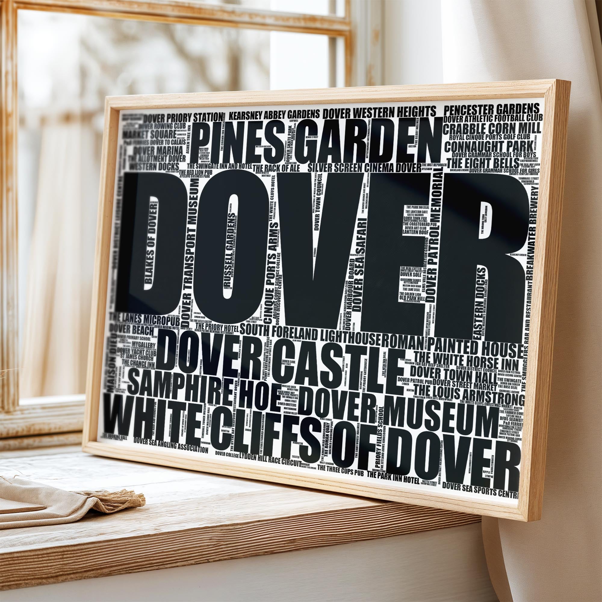 Dover - Premium Typographic Word Cloud Prints, Posters & Gifts