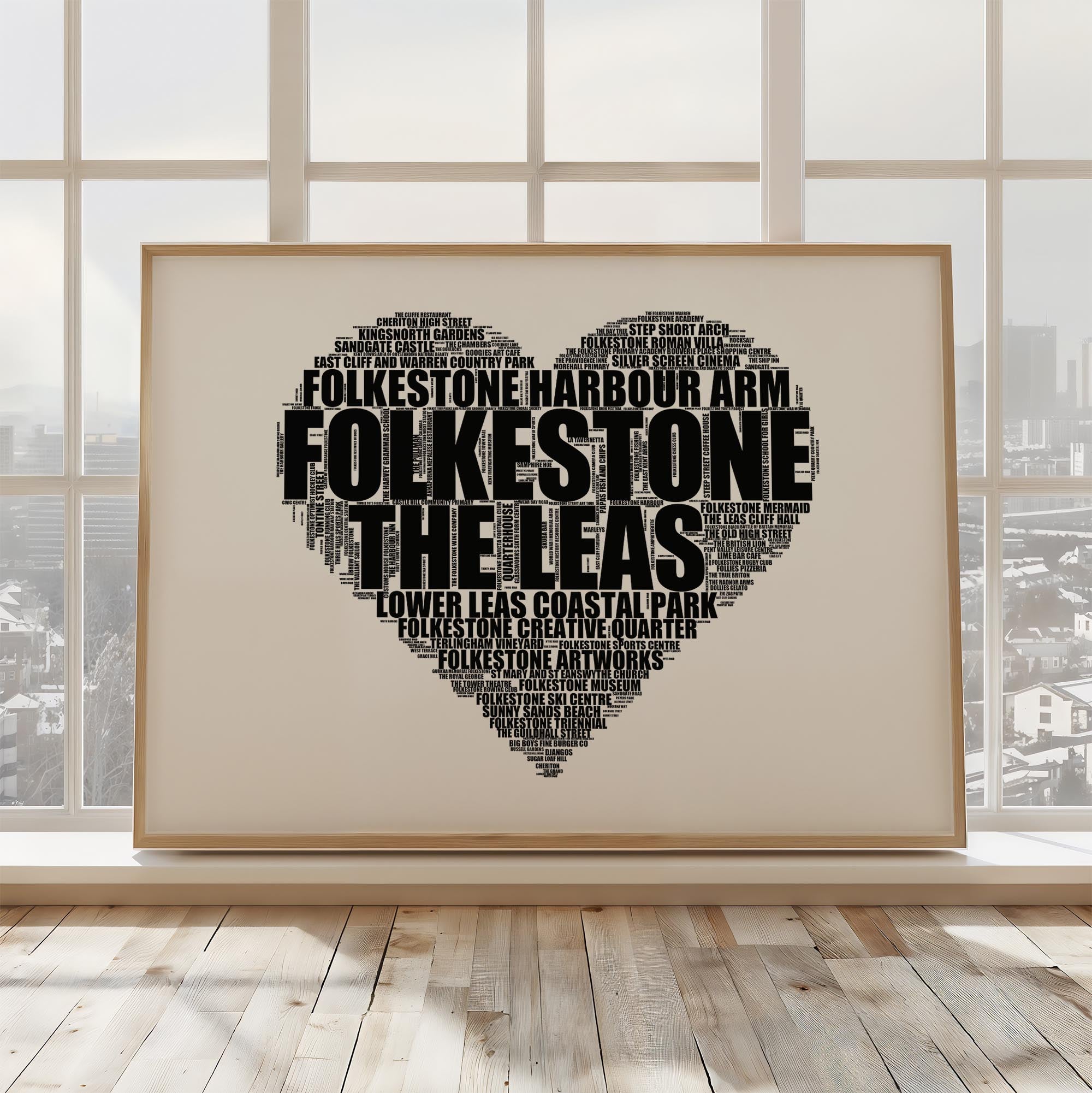 Folkestone - Premium Typographic Word Cloud Prints, Posters & Gifts