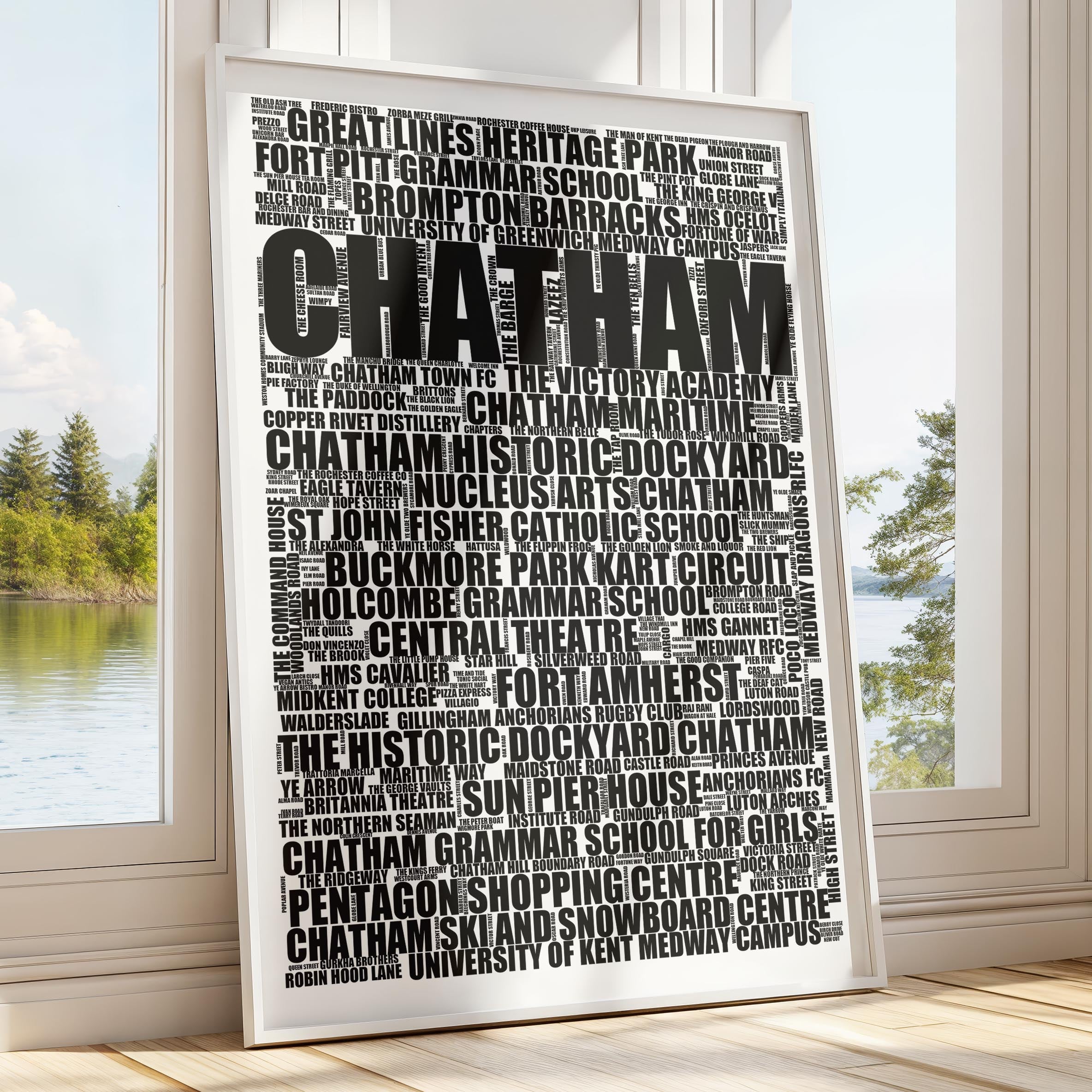 Chatham - Premium Typographic Word Cloud Prints, Posters & Gifts