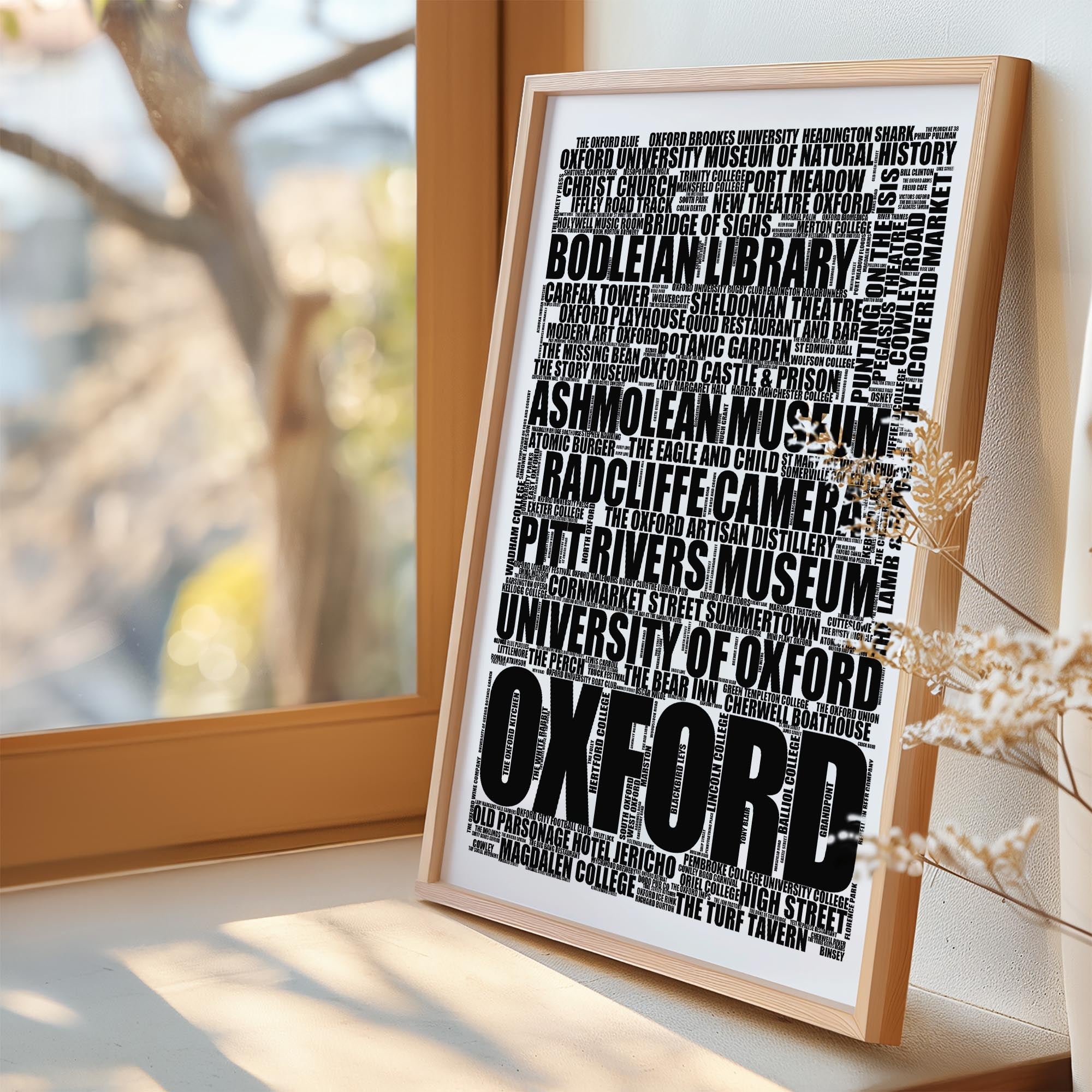 Oxford - Premium Typographic Word Cloud Prints, Posters & Gifts