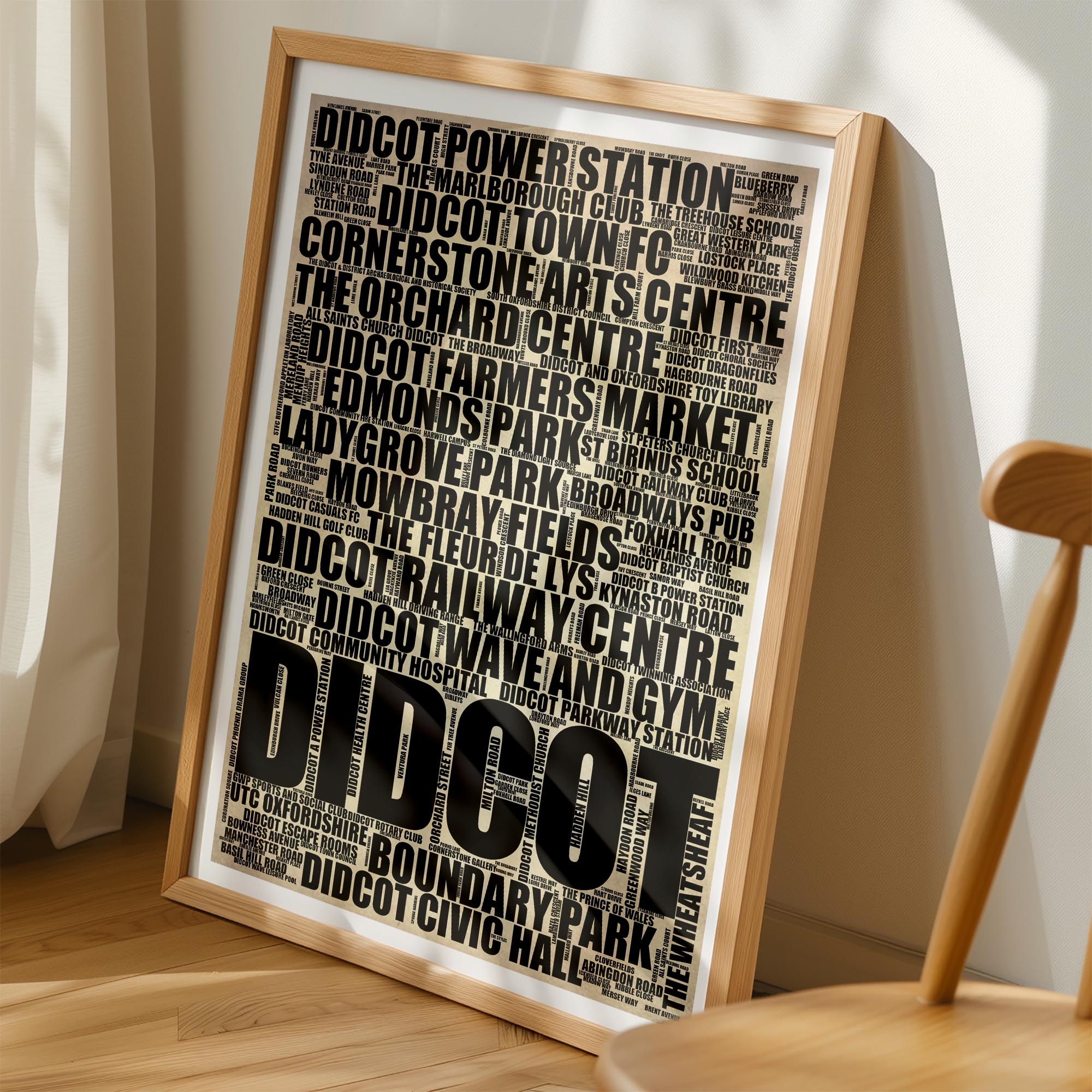 Didcot - Premium Typographic Word Cloud Prints, Posters & Gifts