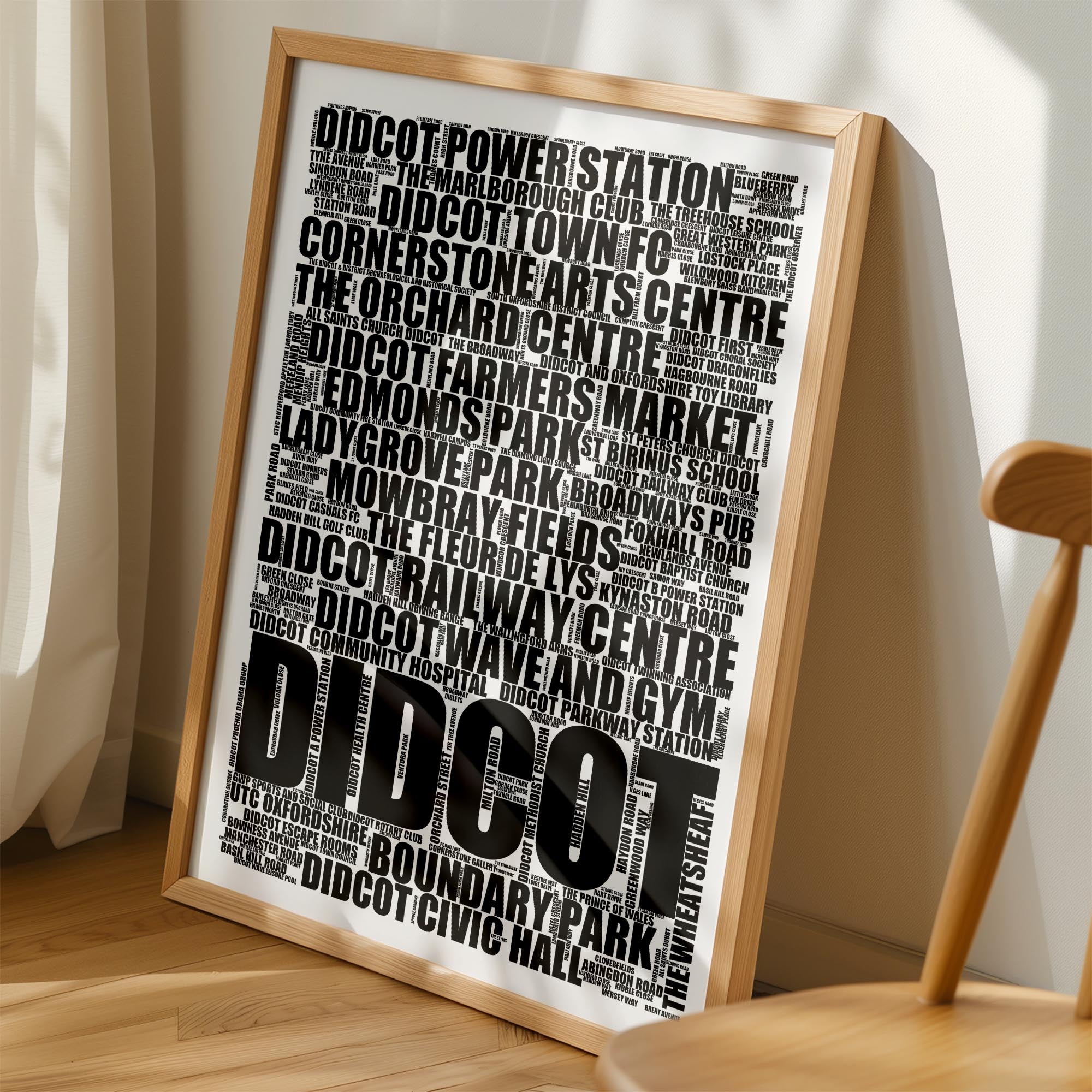 Didcot - Premium Typographic Word Cloud Prints, Posters & Gifts