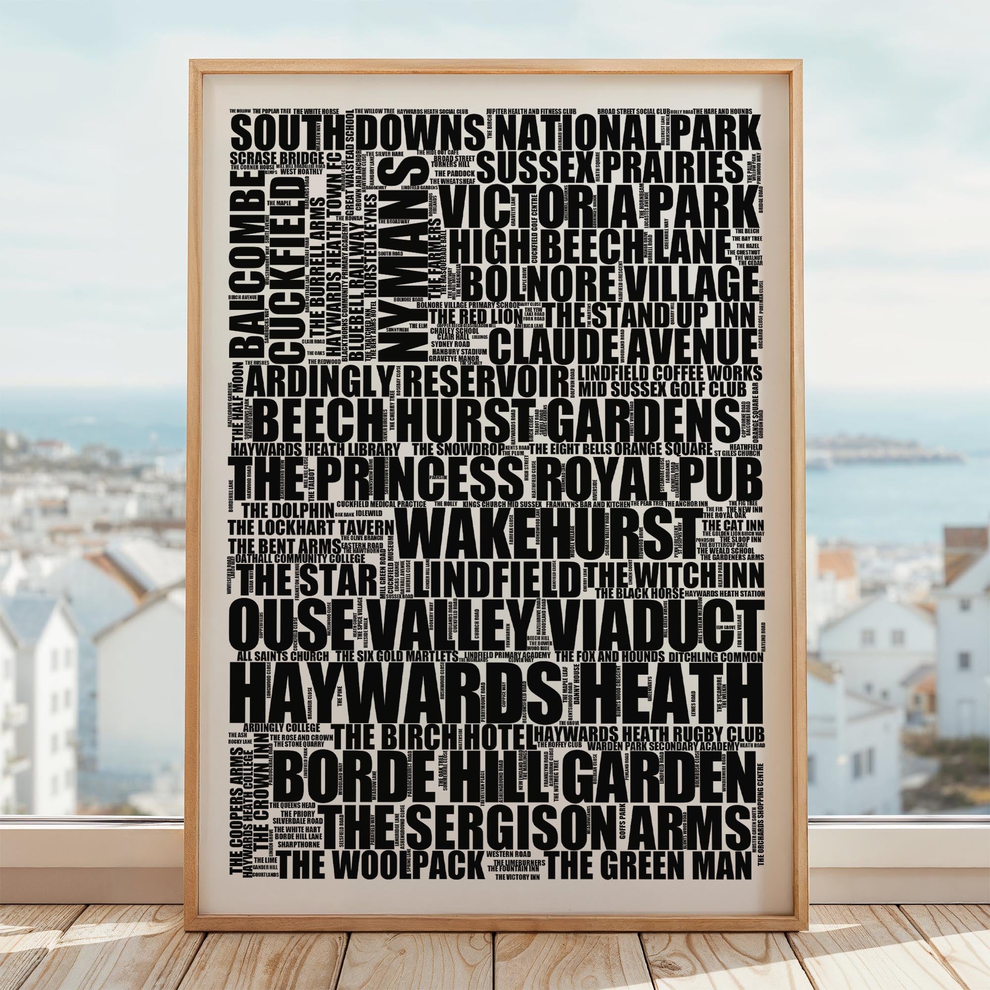 Haywards Heath - Premium Typographic Word Cloud Prints, Posters & Gifts