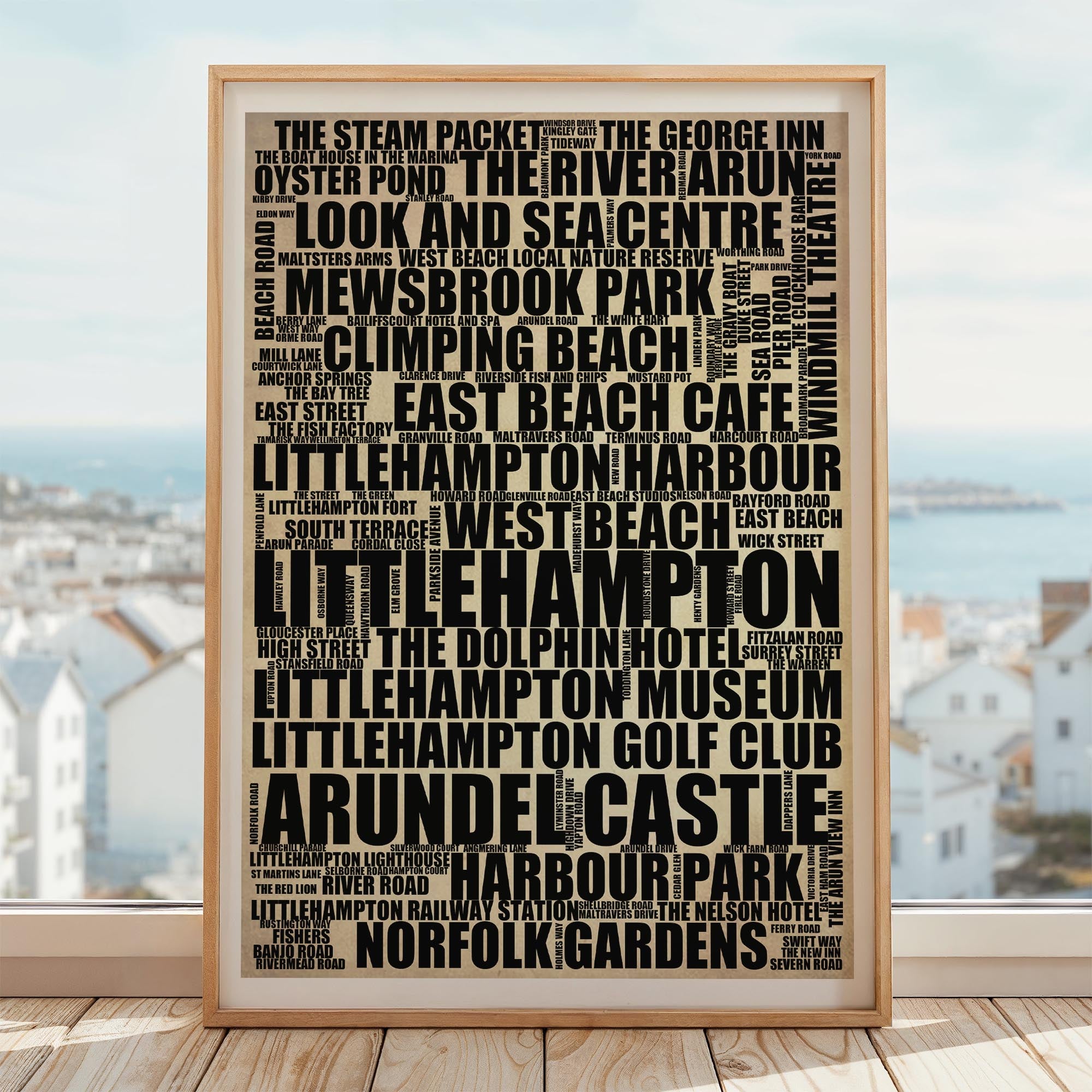 Littlehampton - Premium Typographic Word Cloud Prints, Posters & Gifts