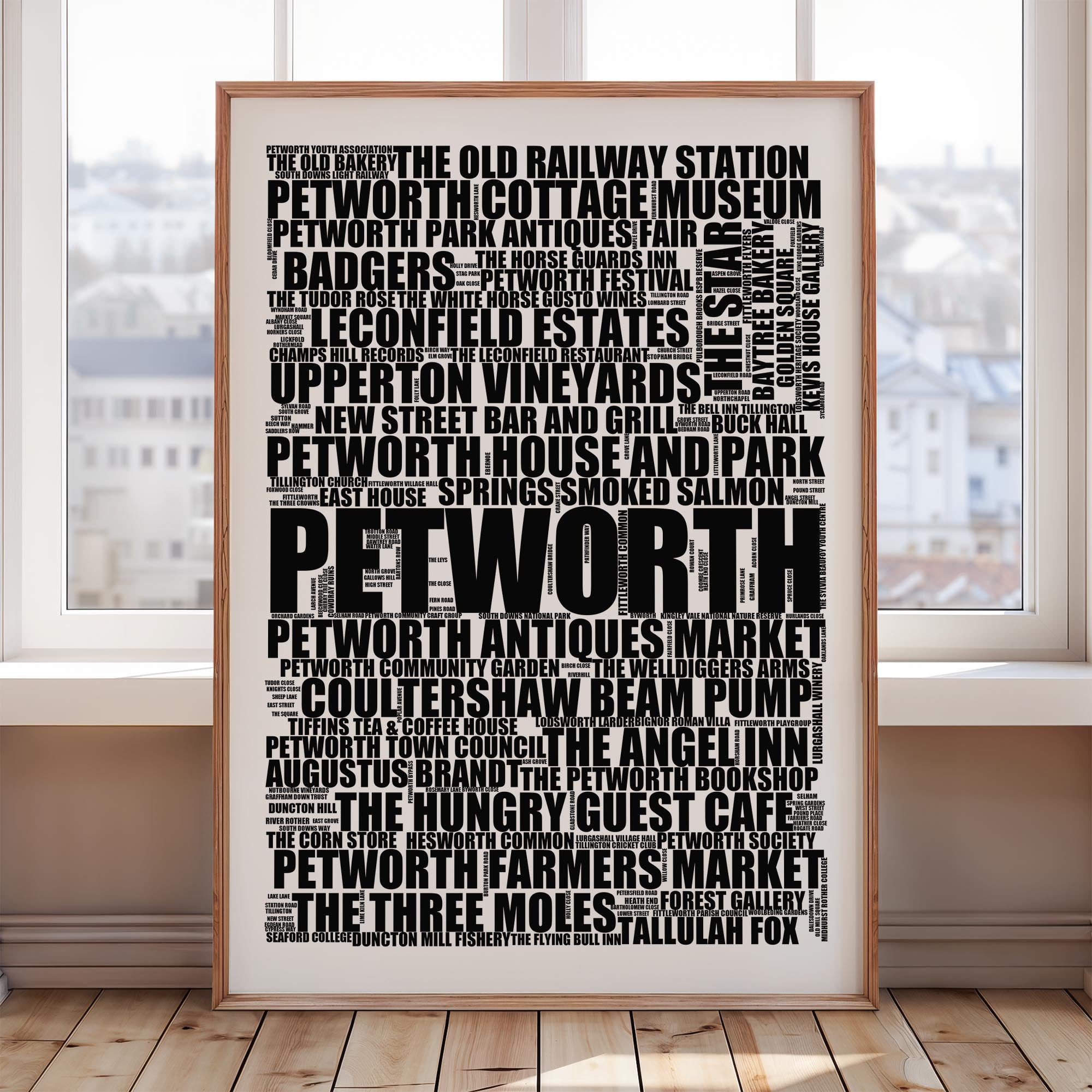 Petworth - Premium Typographic Word Cloud Prints, Posters & Gifts