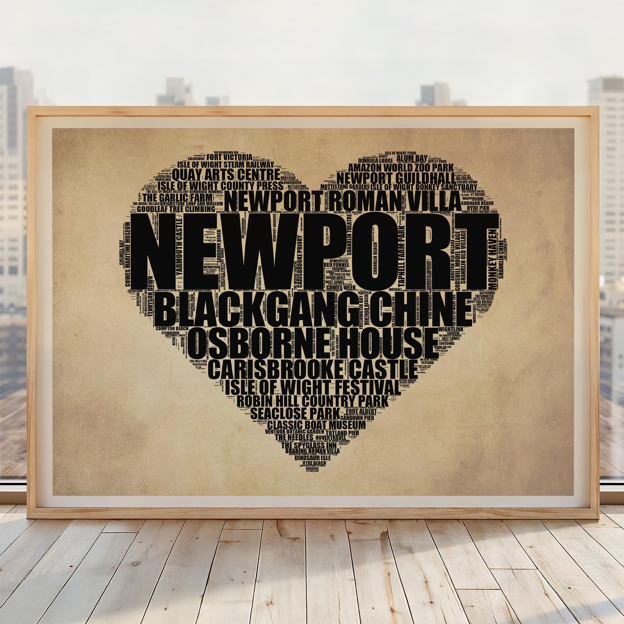 Newport - Premium Typographic Word Cloud Prints, Posters & Gifts
