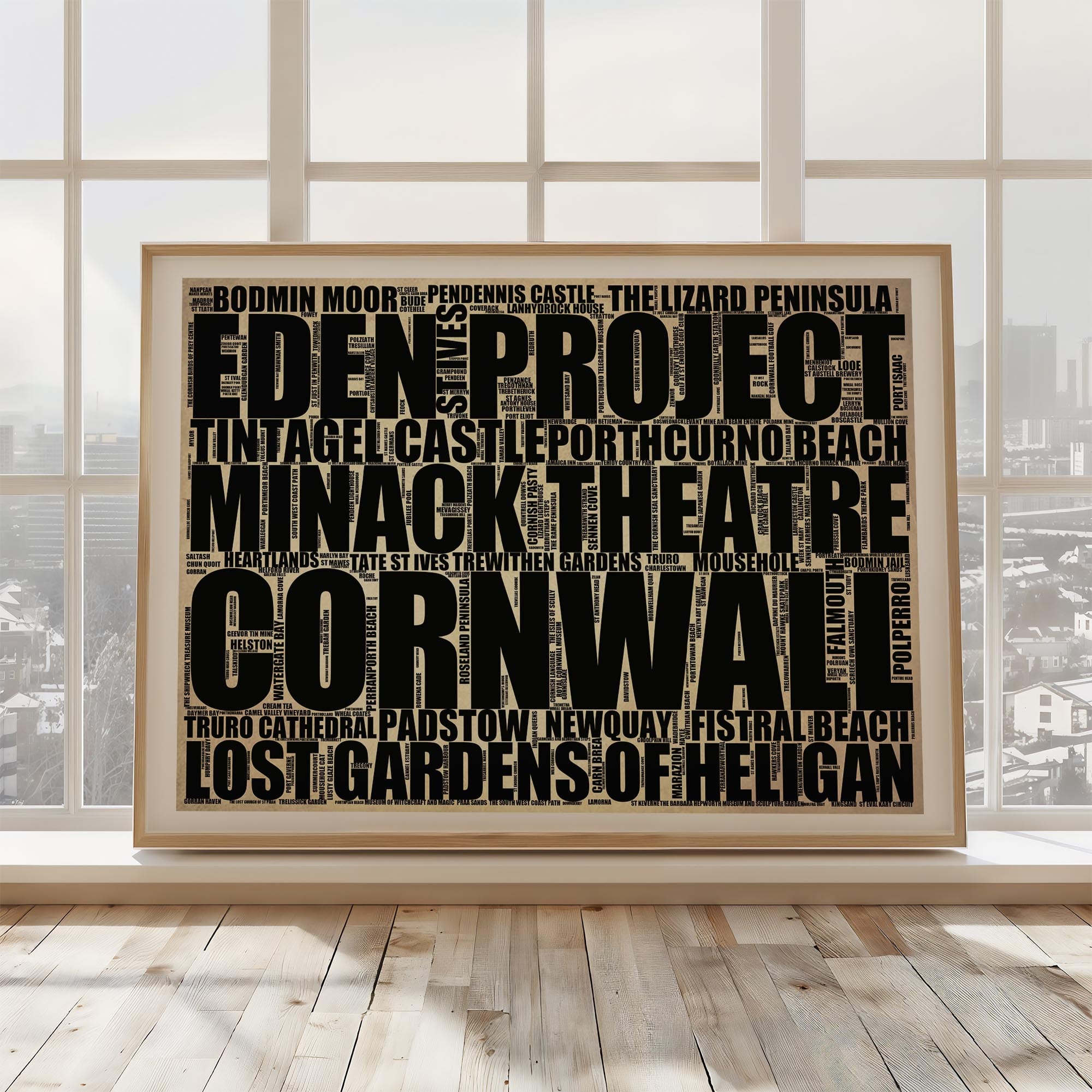 Cornwall - Premium Typographic Word Cloud Prints, Posters & Gifts