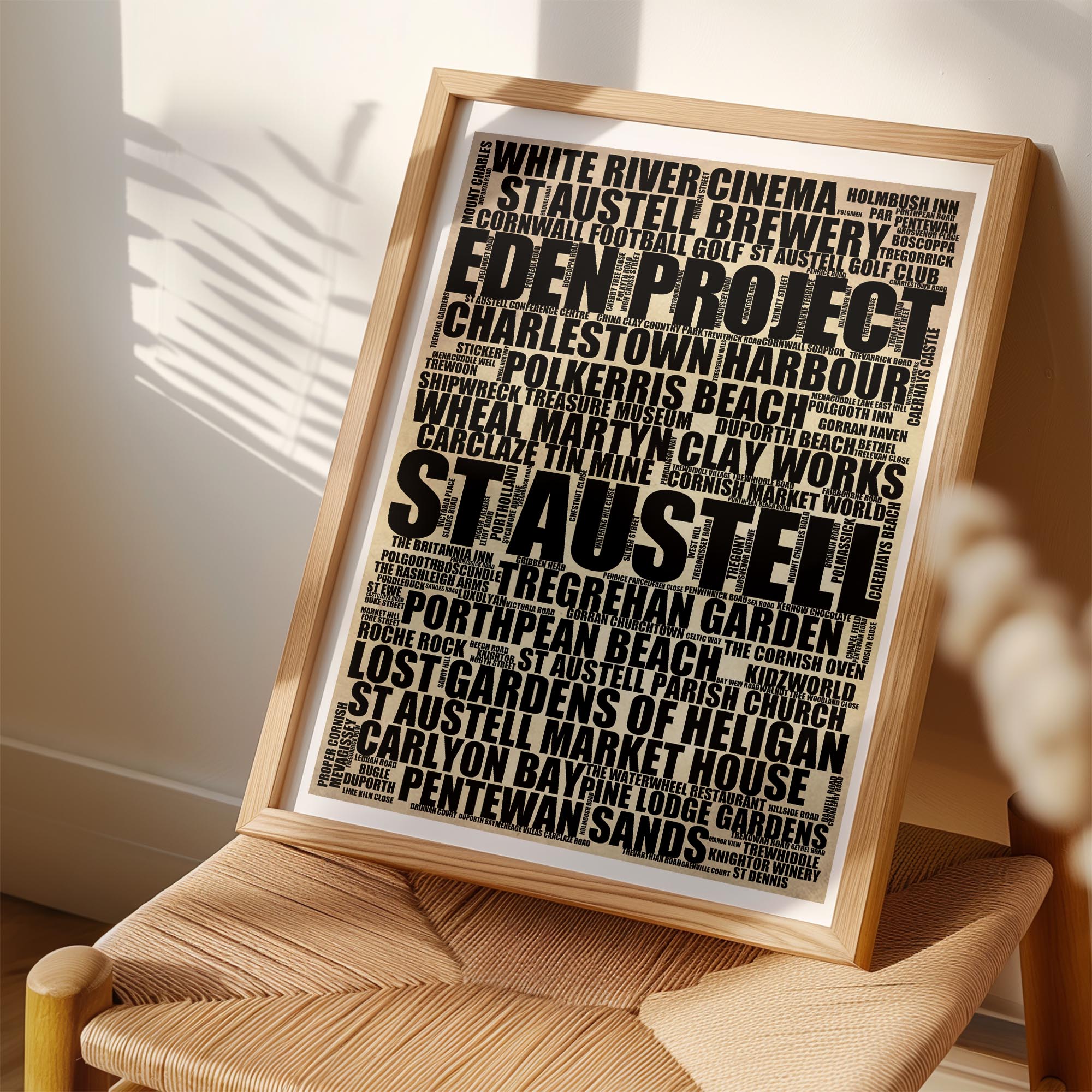 St Austell - Premium Typographic Word Cloud Prints, Posters & Gifts