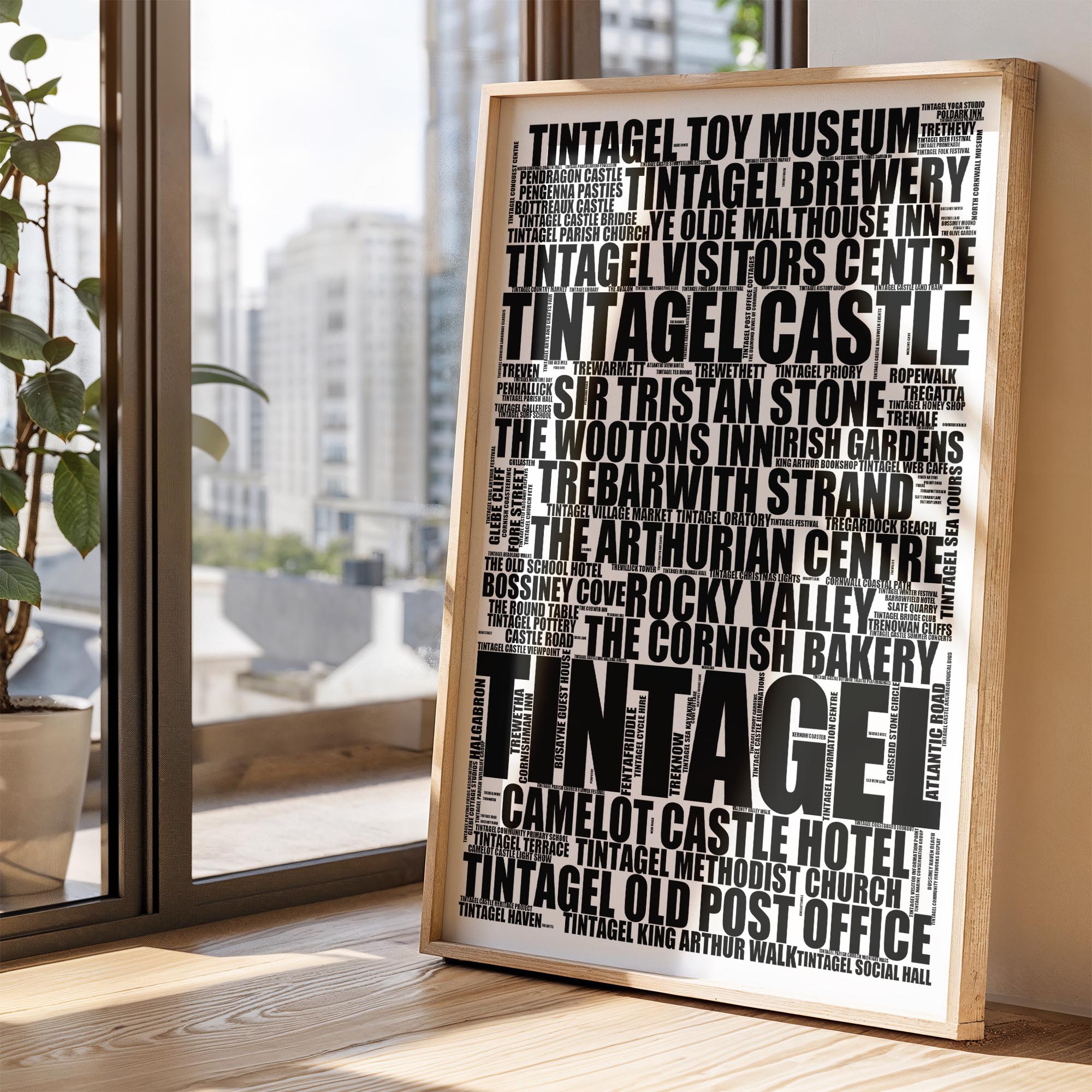 Tintagel - Premium Typographic Word Cloud Prints, Posters & Gifts