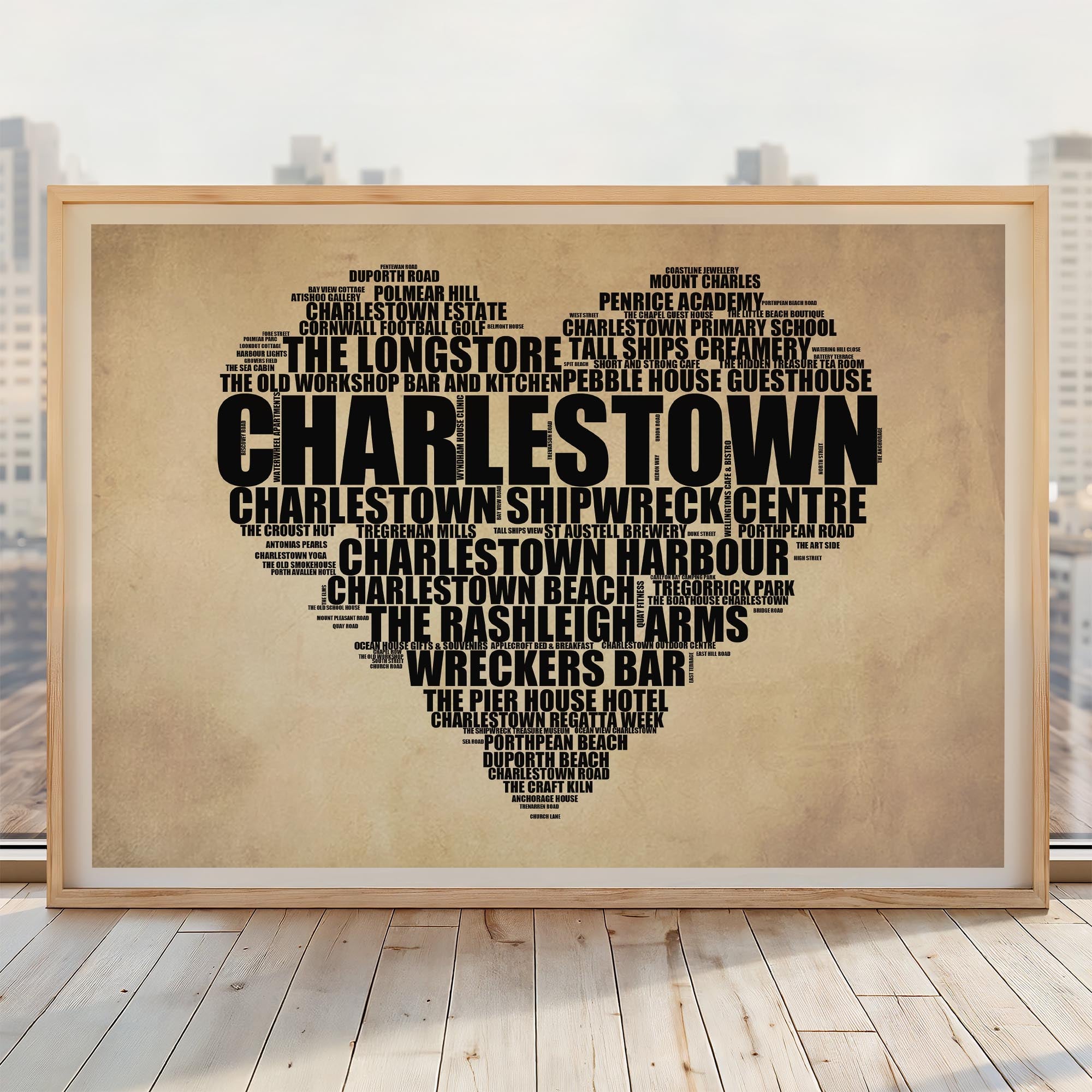 Charlestown - Premium Typographic Word Cloud Prints, Posters & Gifts