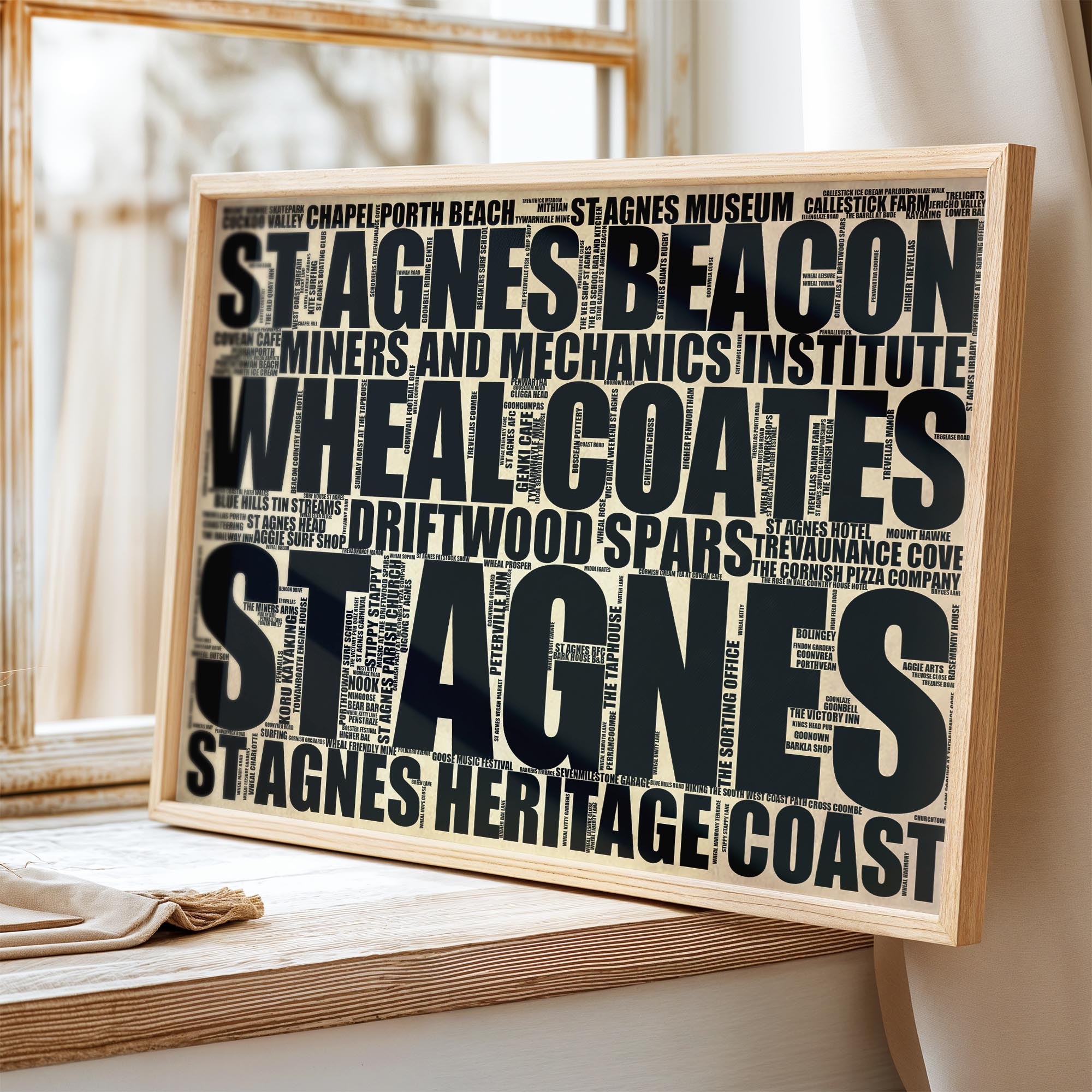 St Agnes - Premium Typographic Word Cloud Prints, Posters & Gifts