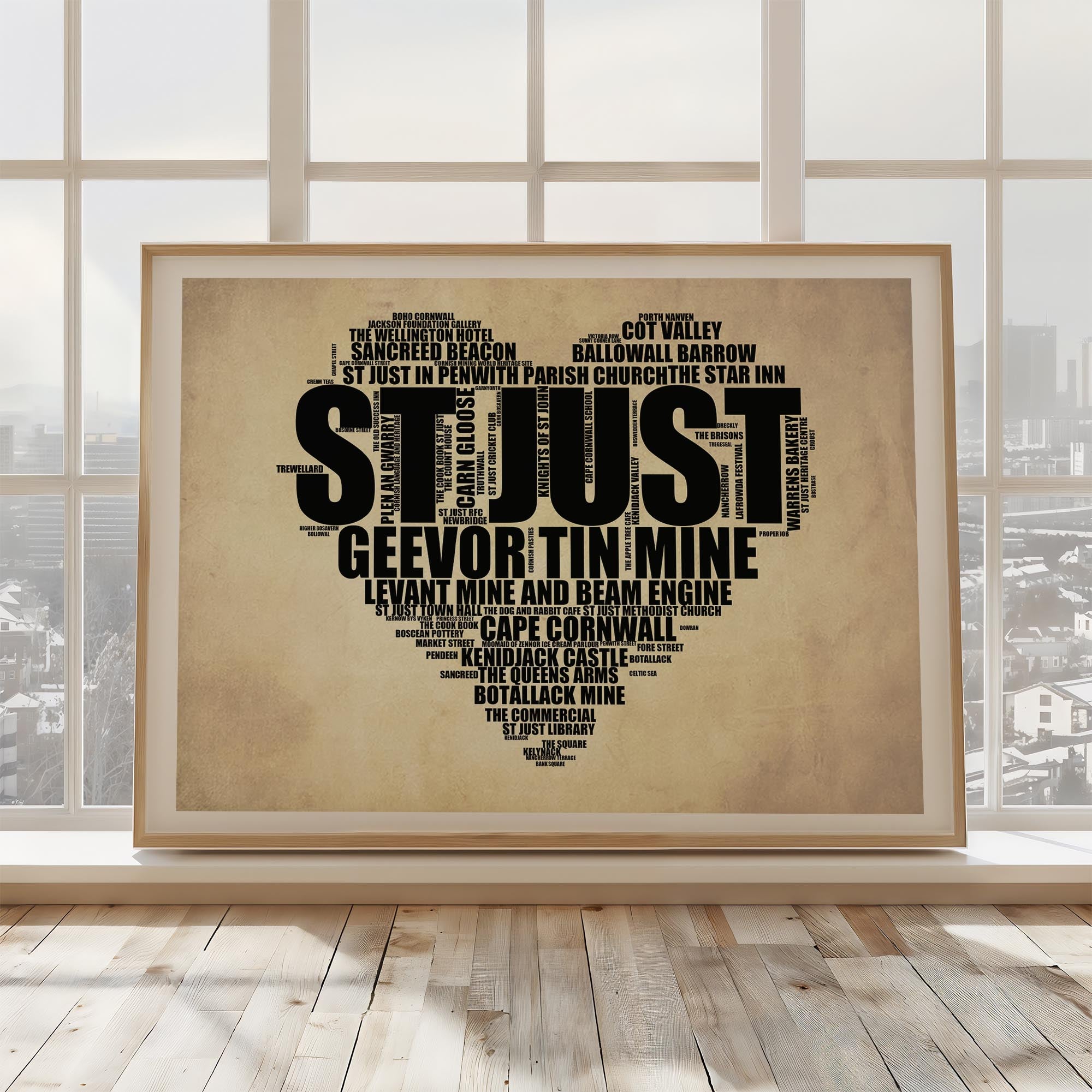 St Just - Premium Typographic Word Cloud Prints, Posters & Gifts
