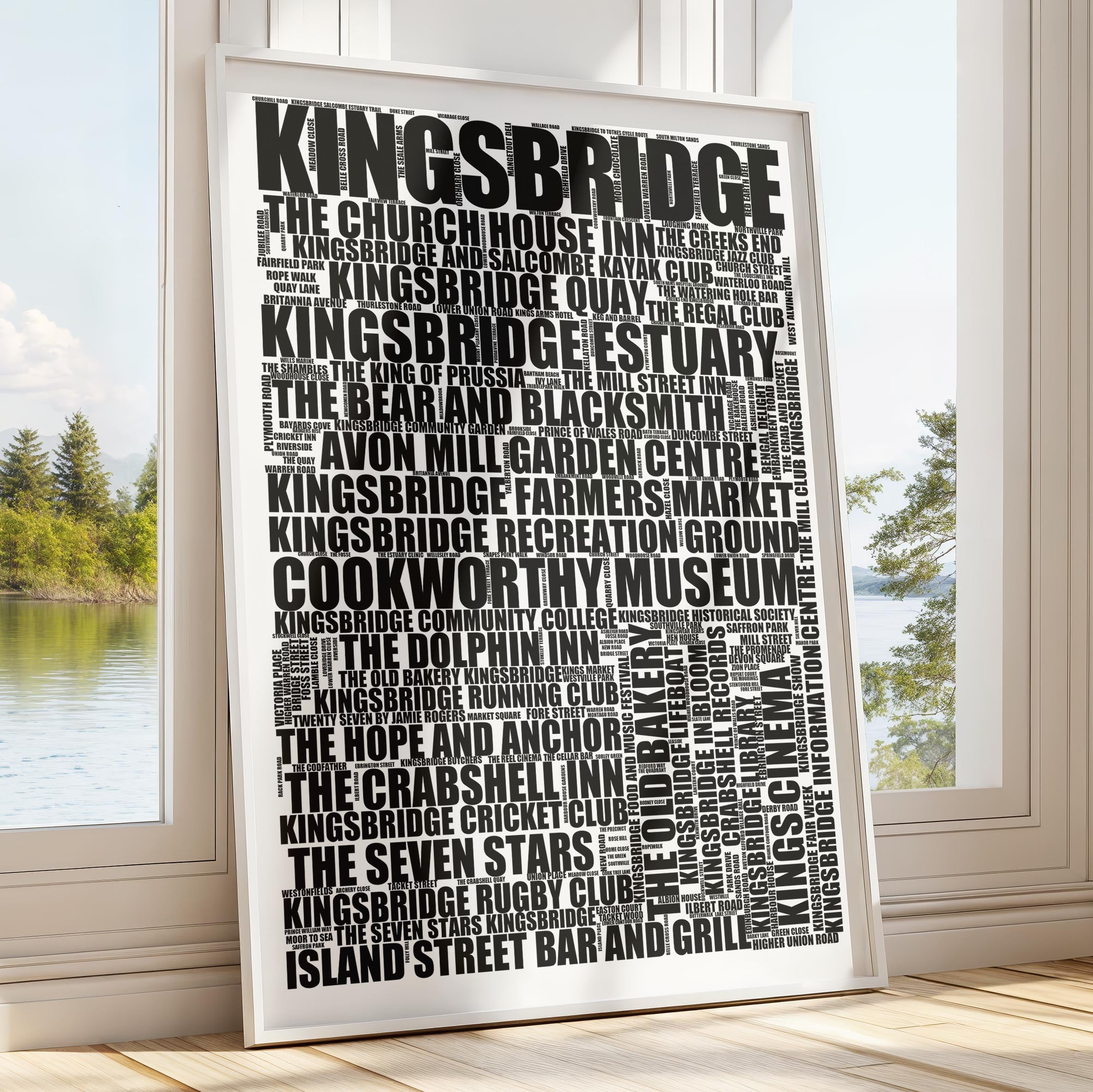 Kingsbridge - Premium Typographic Word Cloud Prints, Posters & Gifts