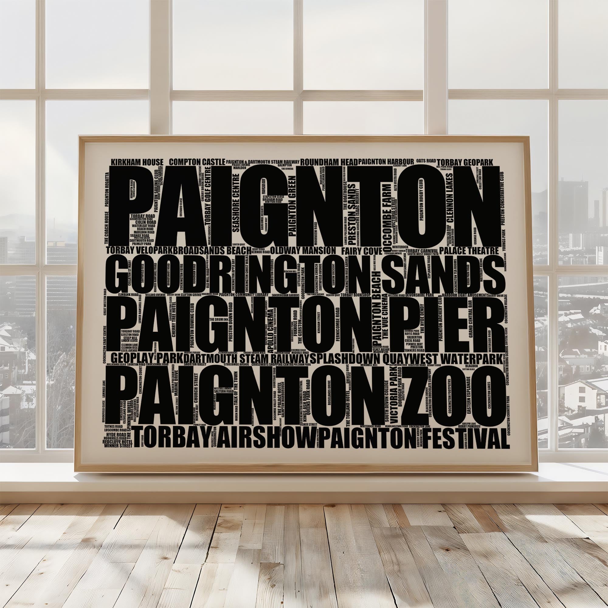 Paignton - Premium Typographic Word Cloud Prints, Posters & Gifts