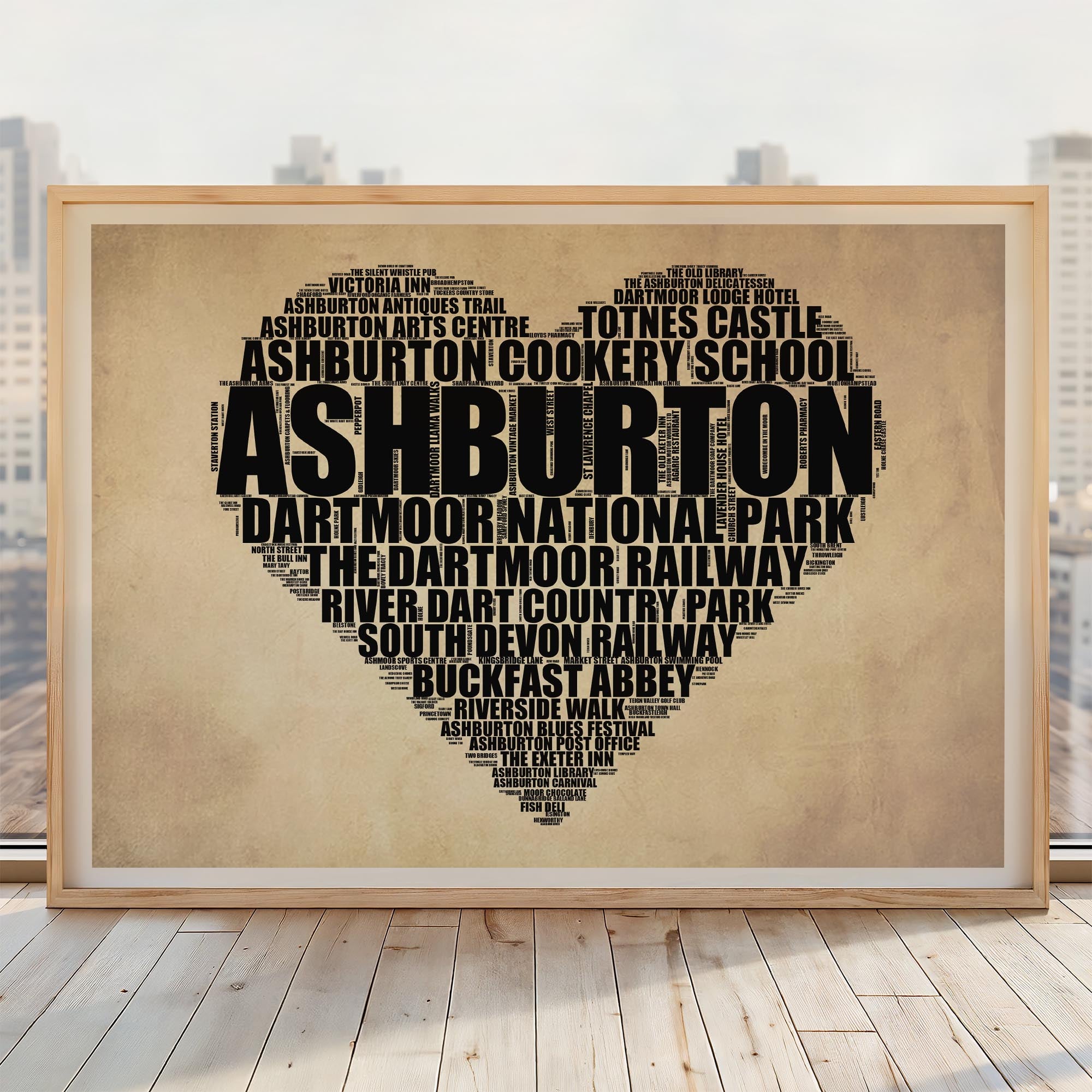 Ashburton - Premium Typographic Word Cloud Prints, Posters & Gifts