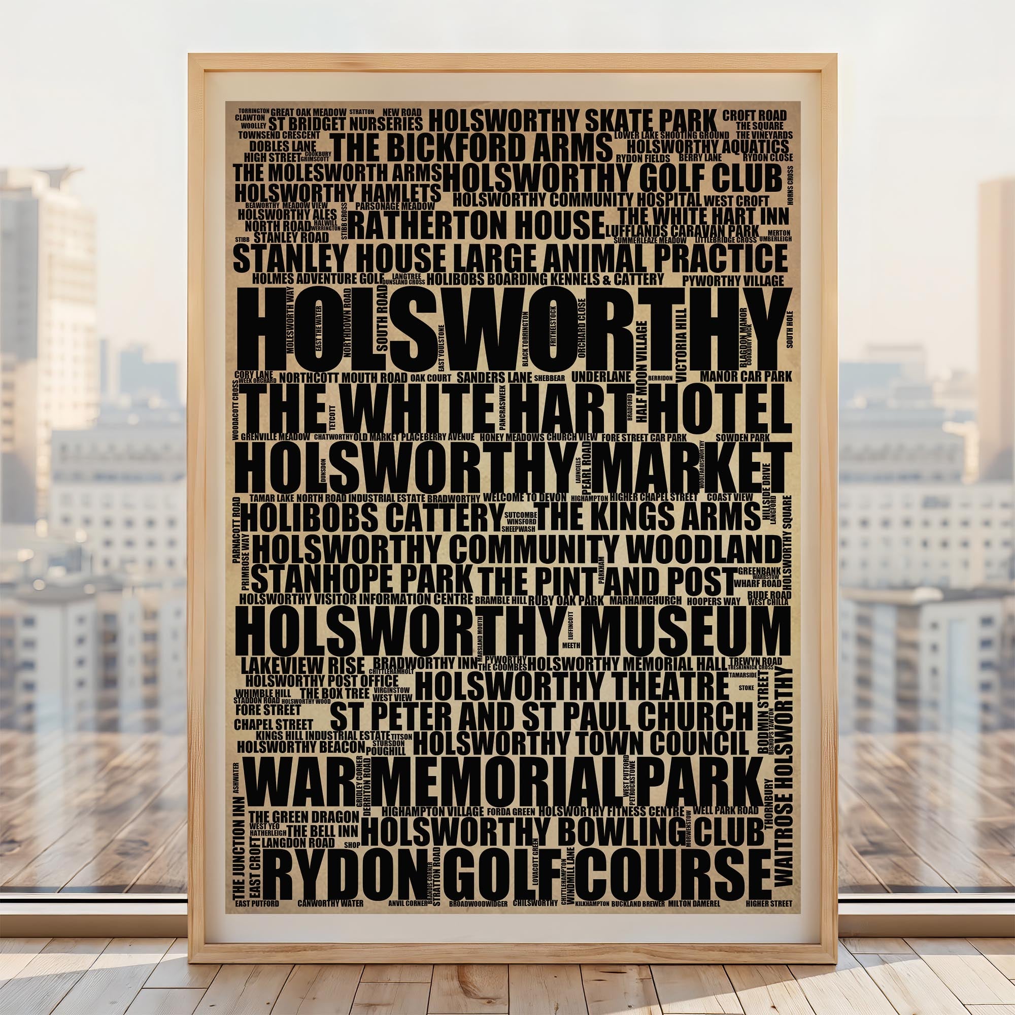 Holsworthy - Premium Typographic Word Cloud Prints, Posters & Gifts