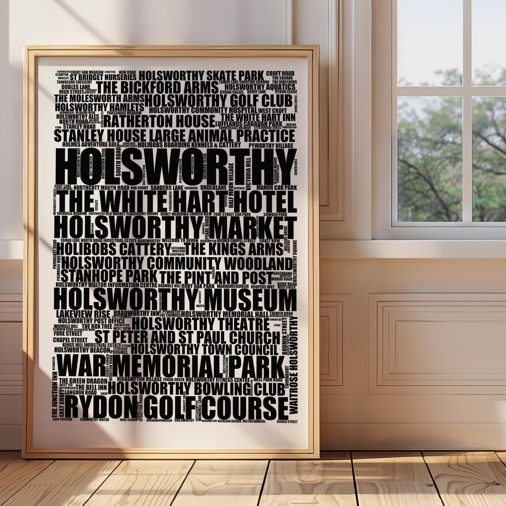 Holsworthy - Premium Typographic Word Cloud Prints, Posters & Gifts