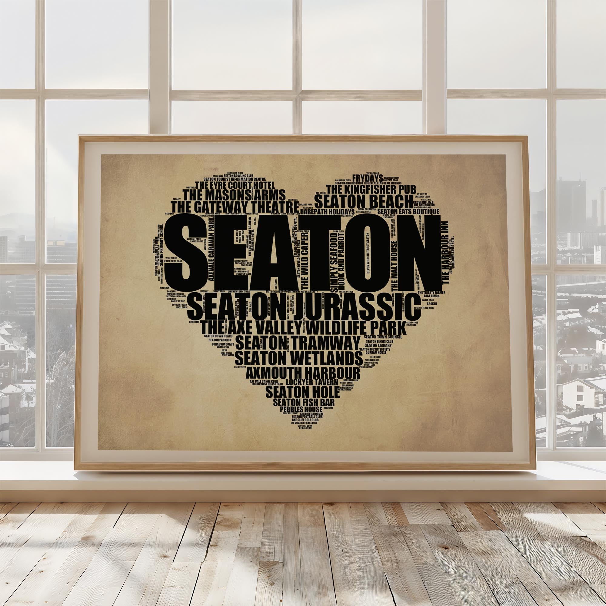 Seaton - Premium Typographic Word Cloud Prints, Posters & Gifts