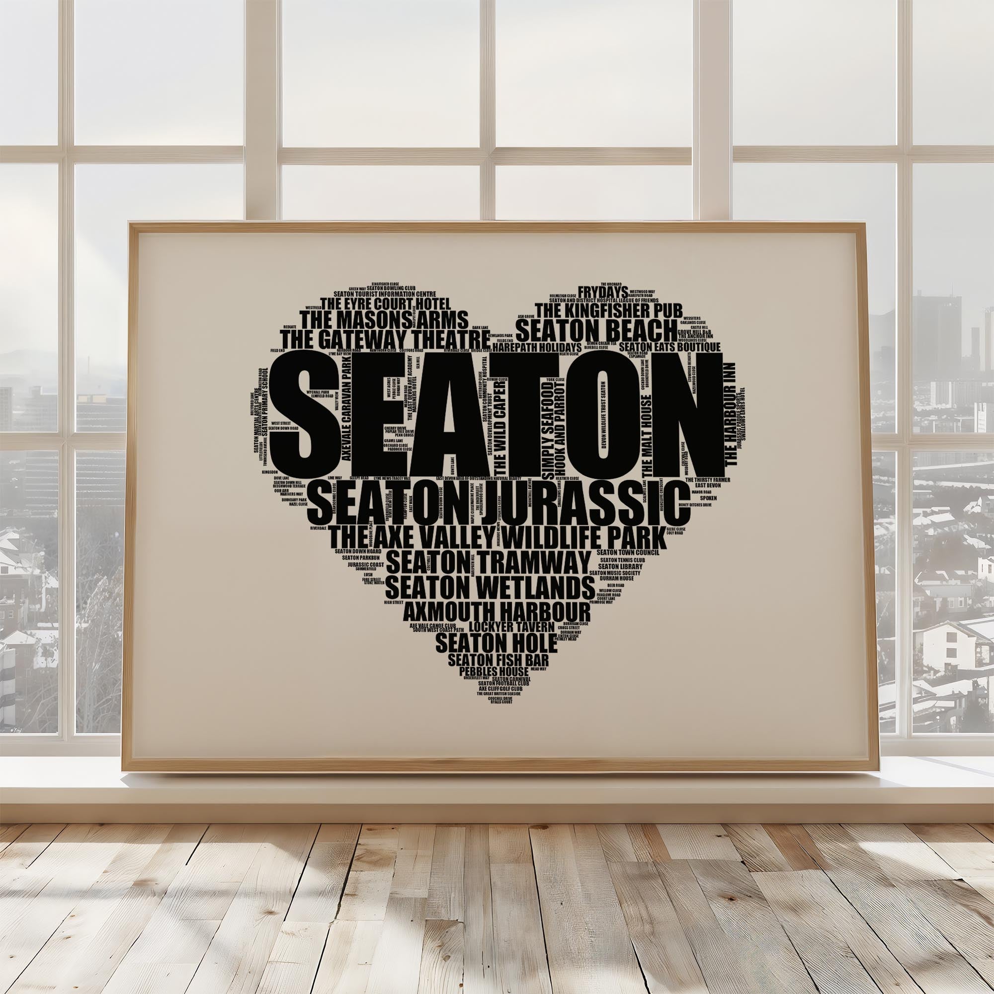 Seaton - Premium Typographic Word Cloud Prints, Posters & Gifts