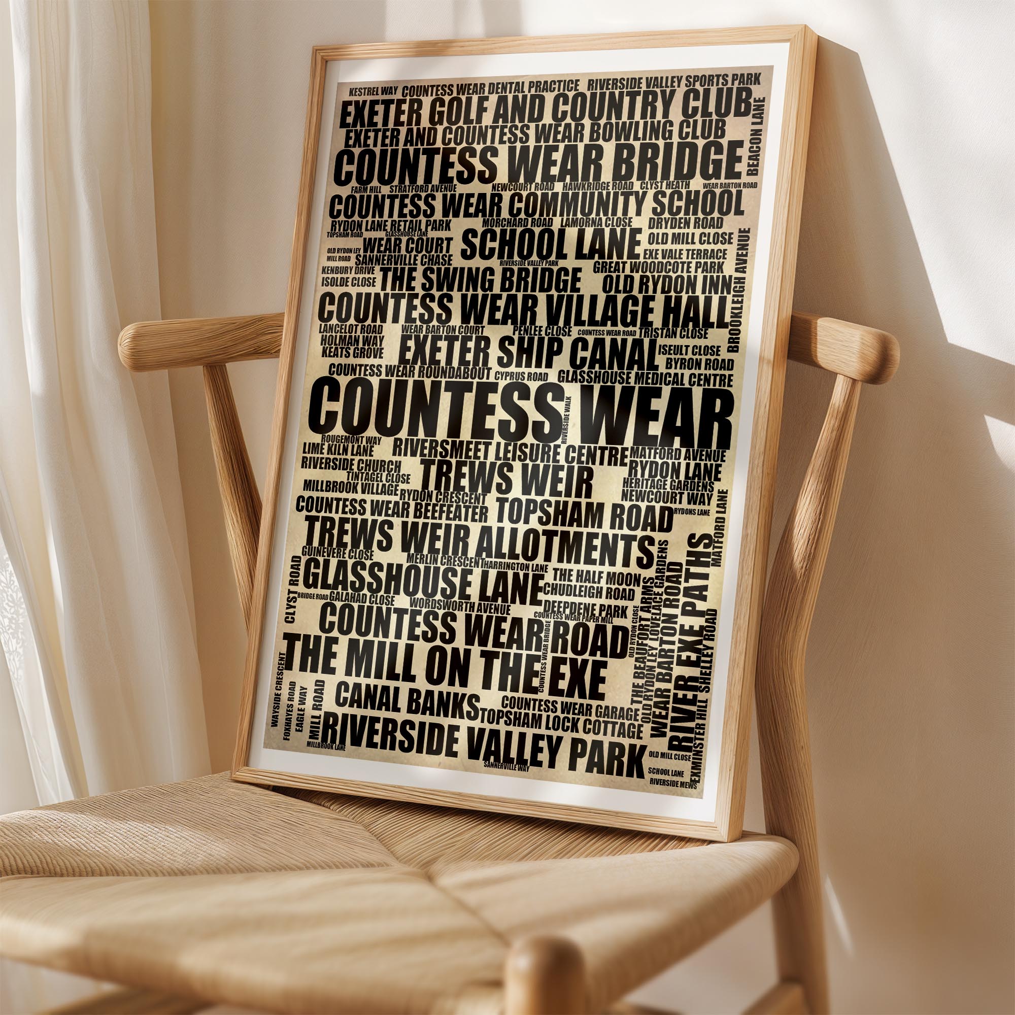 Countess Wear - Premium Typographic Word Cloud Prints, Posters & Gifts