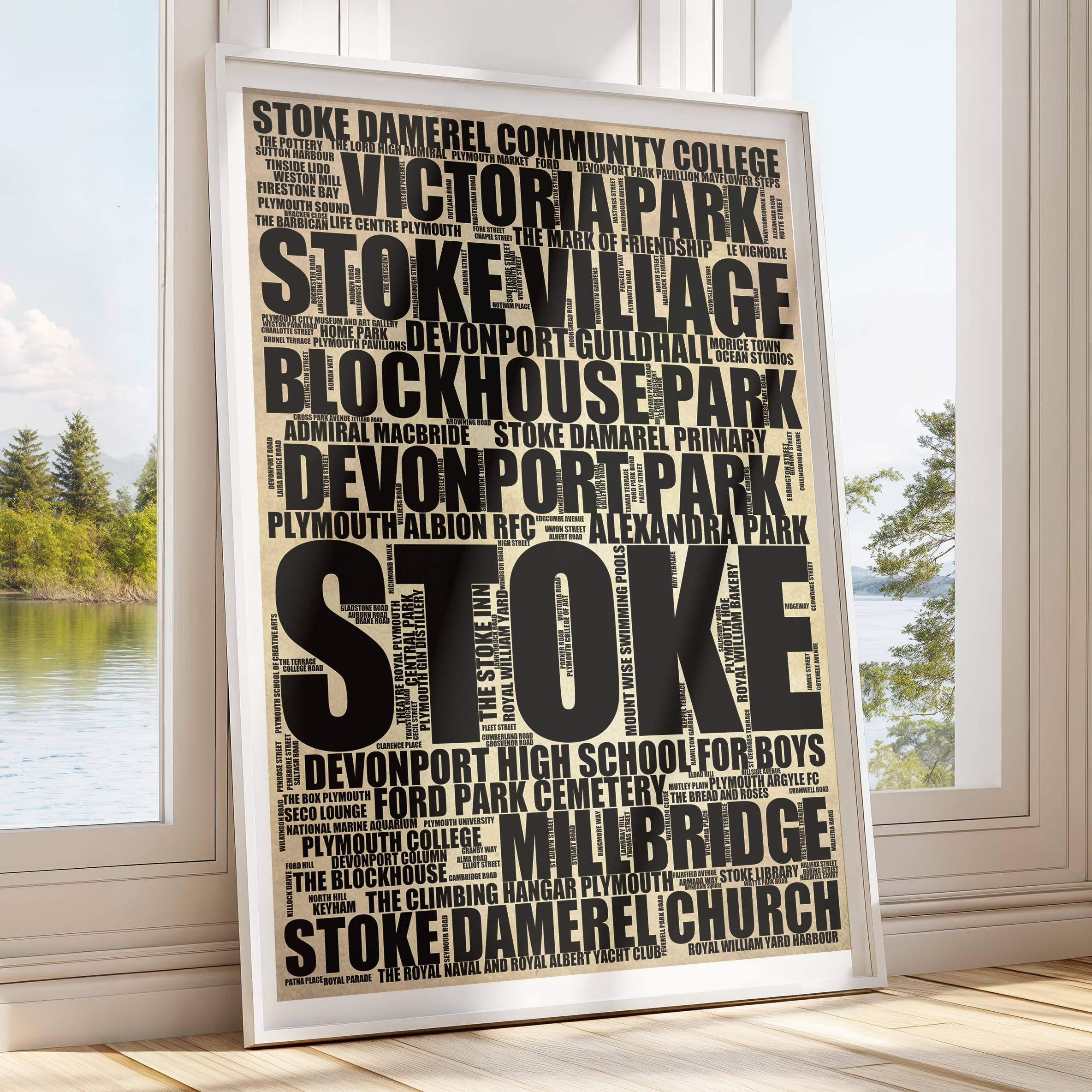 Stoke - Premium Typographic Word Cloud Prints, Posters & Gifts