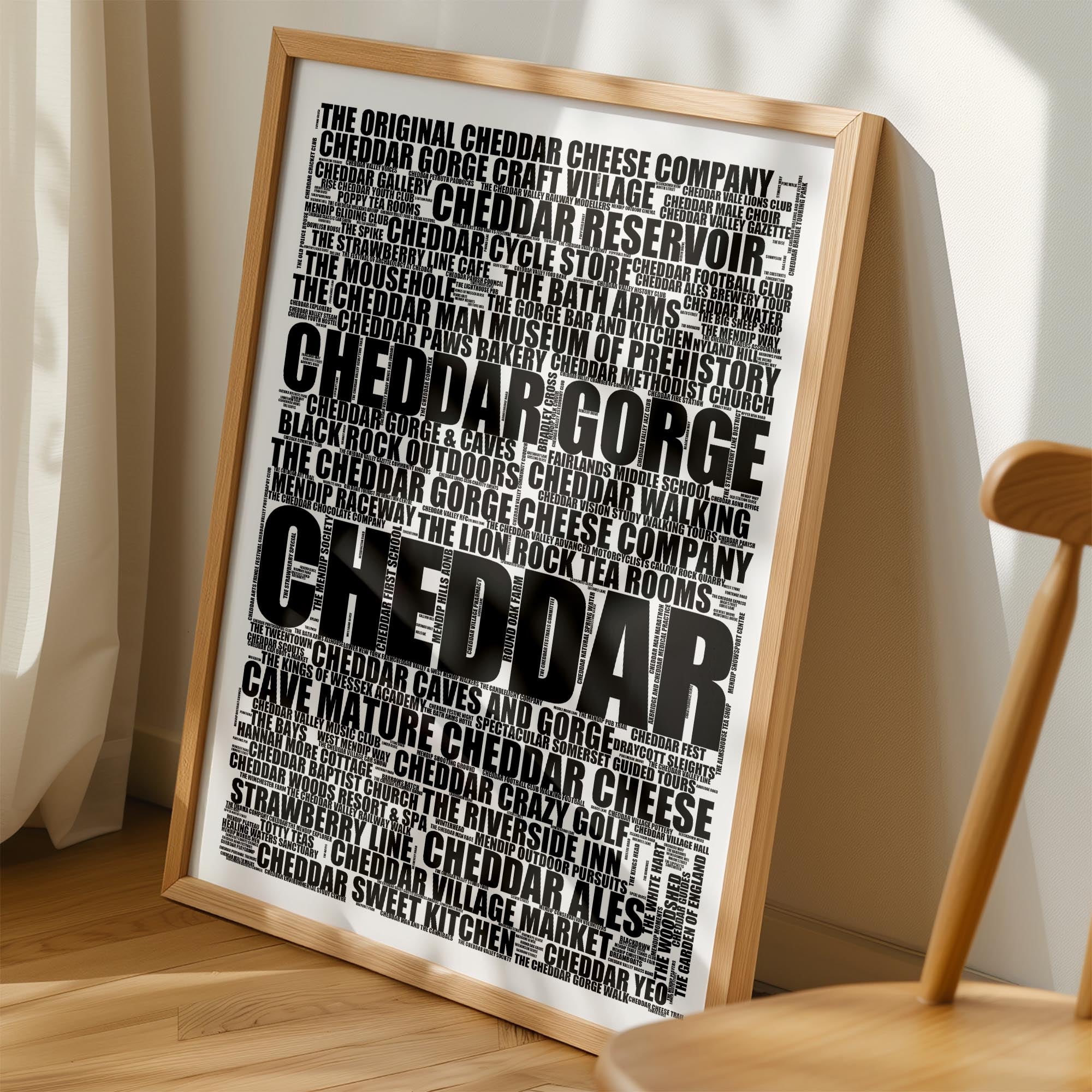 Cheddar - Premium Typographic Word Cloud Prints, Posters & Gifts