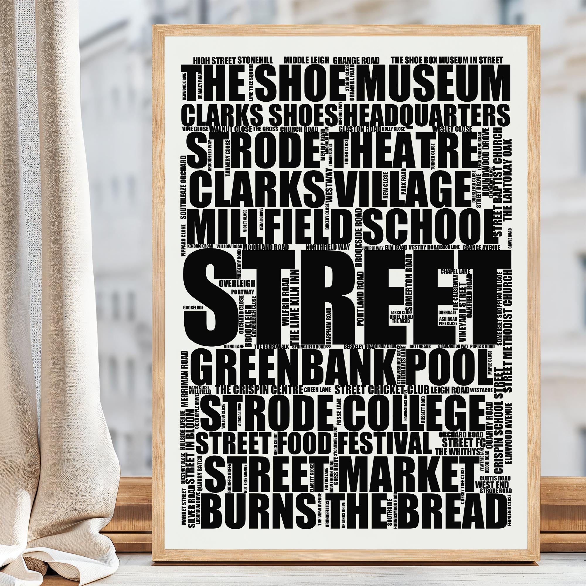 Street - Premium Typographic Word Cloud Prints, Posters & Gifts