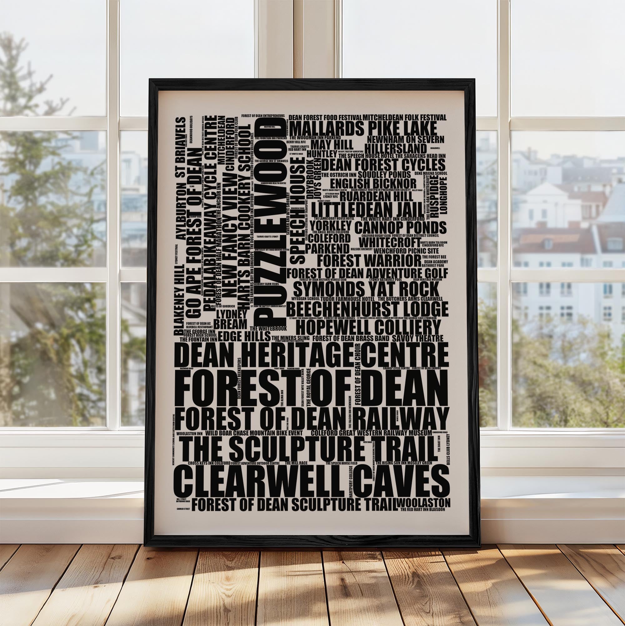 Forest of Dean - Premium Typographic Word Cloud Prints, Posters & Gifts