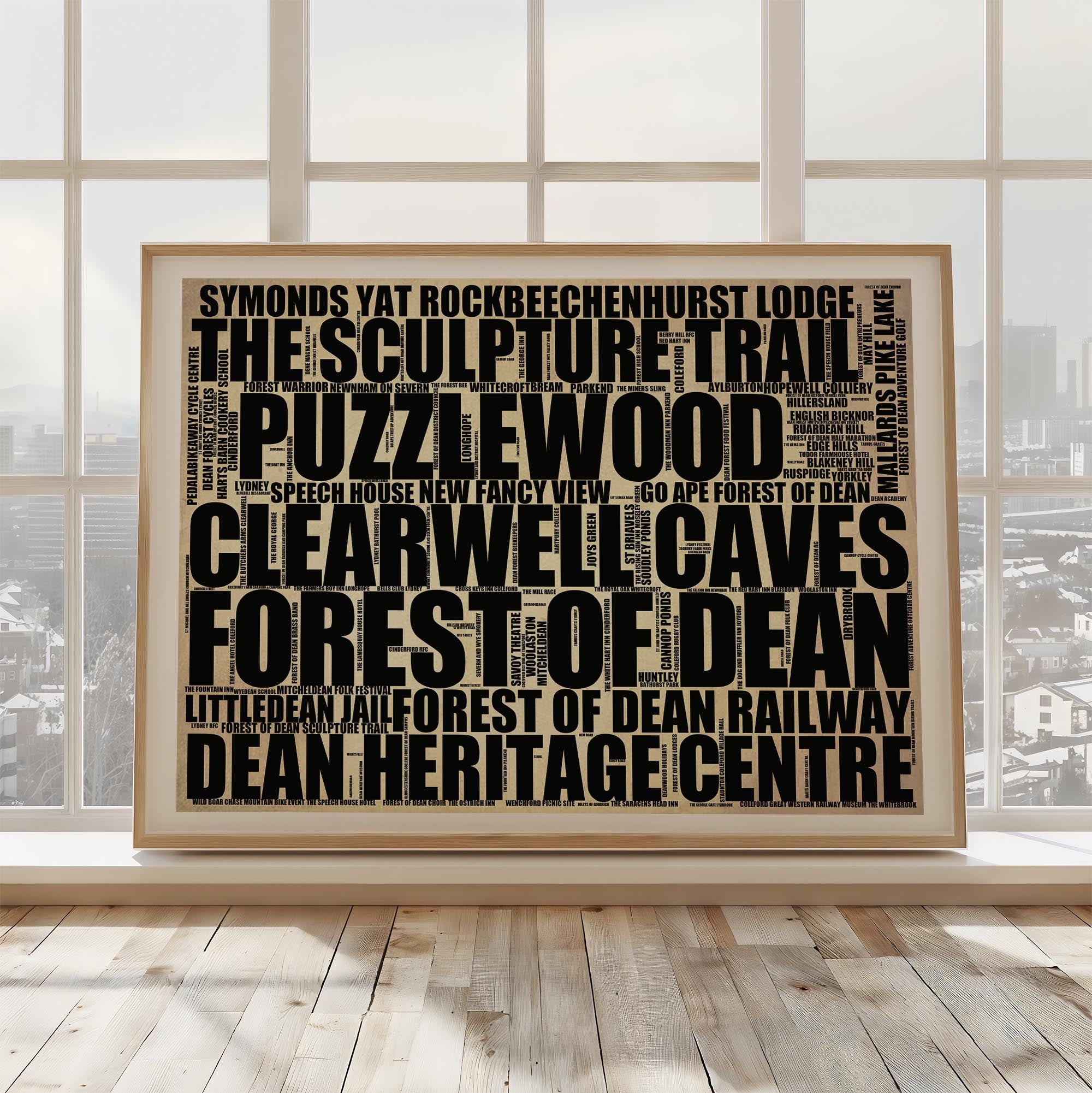 Forest of Dean - Premium Typographic Word Cloud Prints, Posters & Gifts