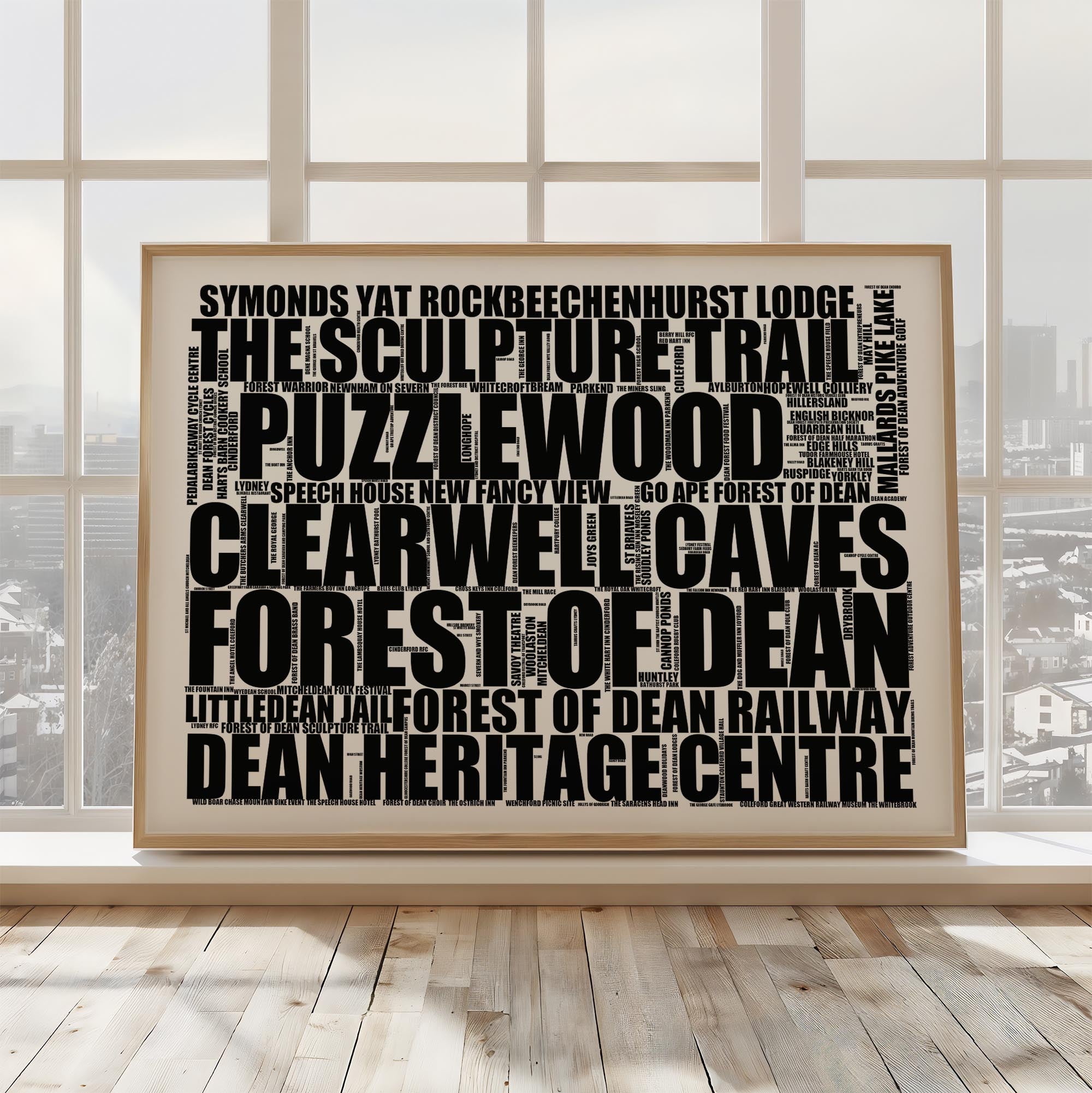 Forest of Dean - Premium Typographic Word Cloud Prints, Posters & Gifts