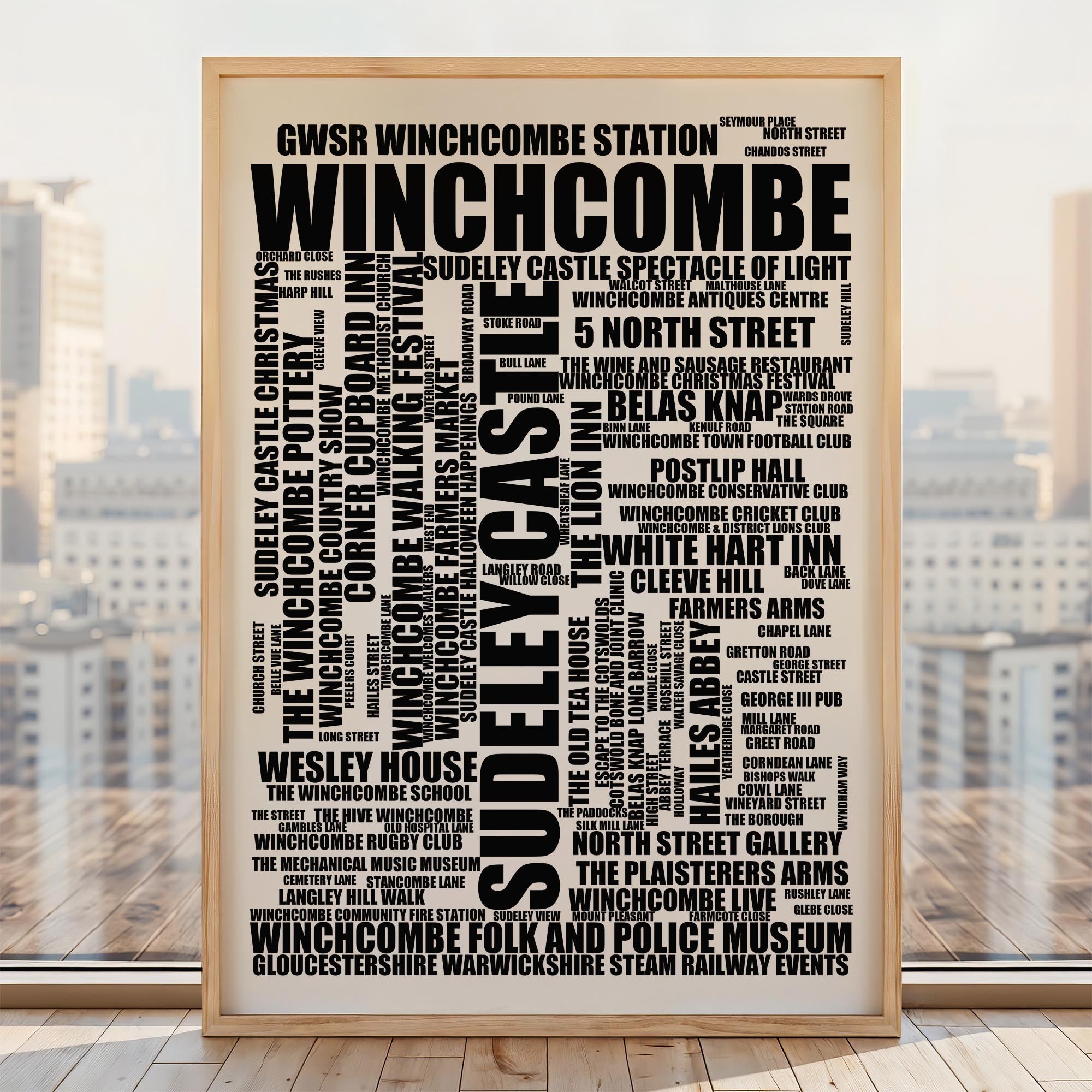 Winchcombe - Premium Typographic Word Cloud Prints, Posters & Gifts