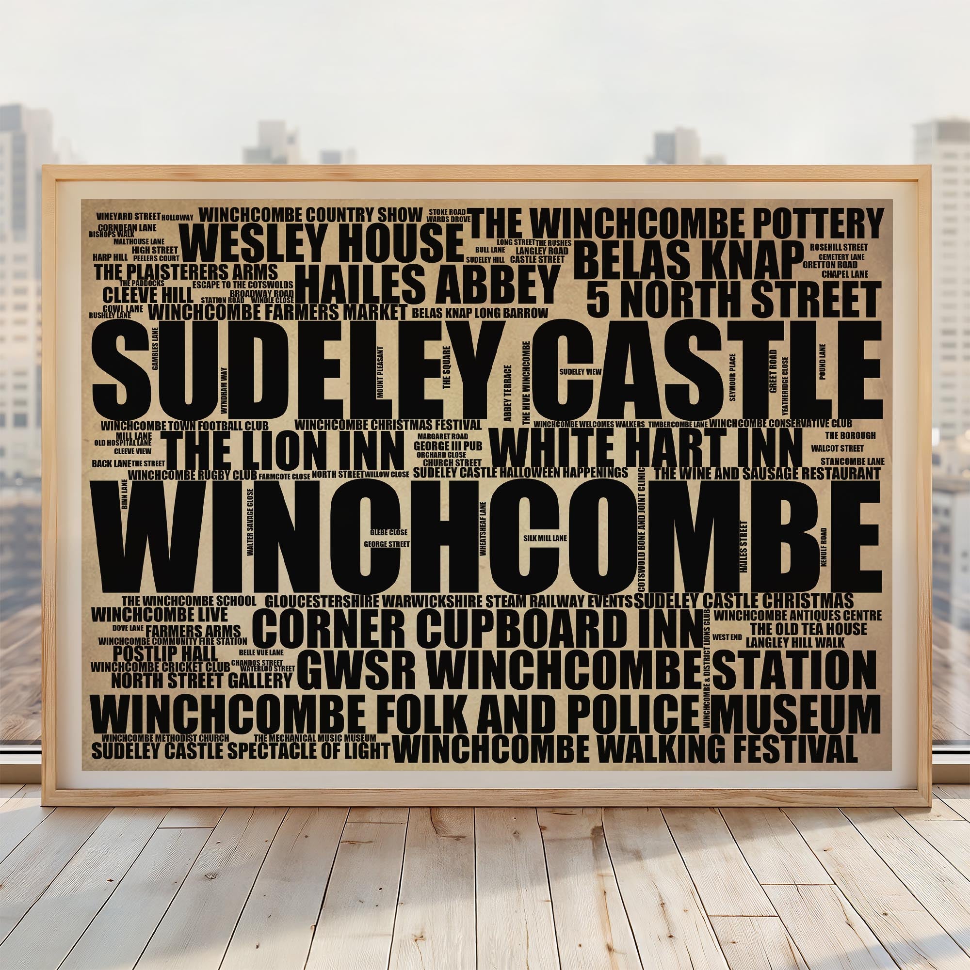 Winchcombe - Premium Typographic Word Cloud Prints, Posters & Gifts