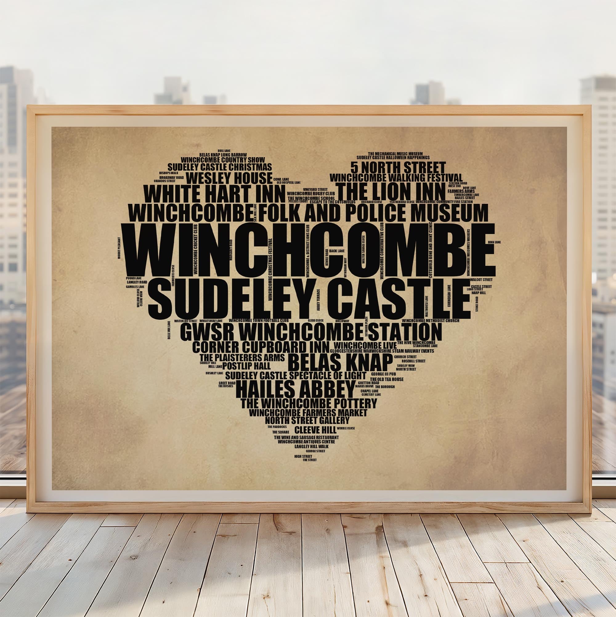 Winchcombe - Premium Typographic Word Cloud Prints, Posters & Gifts