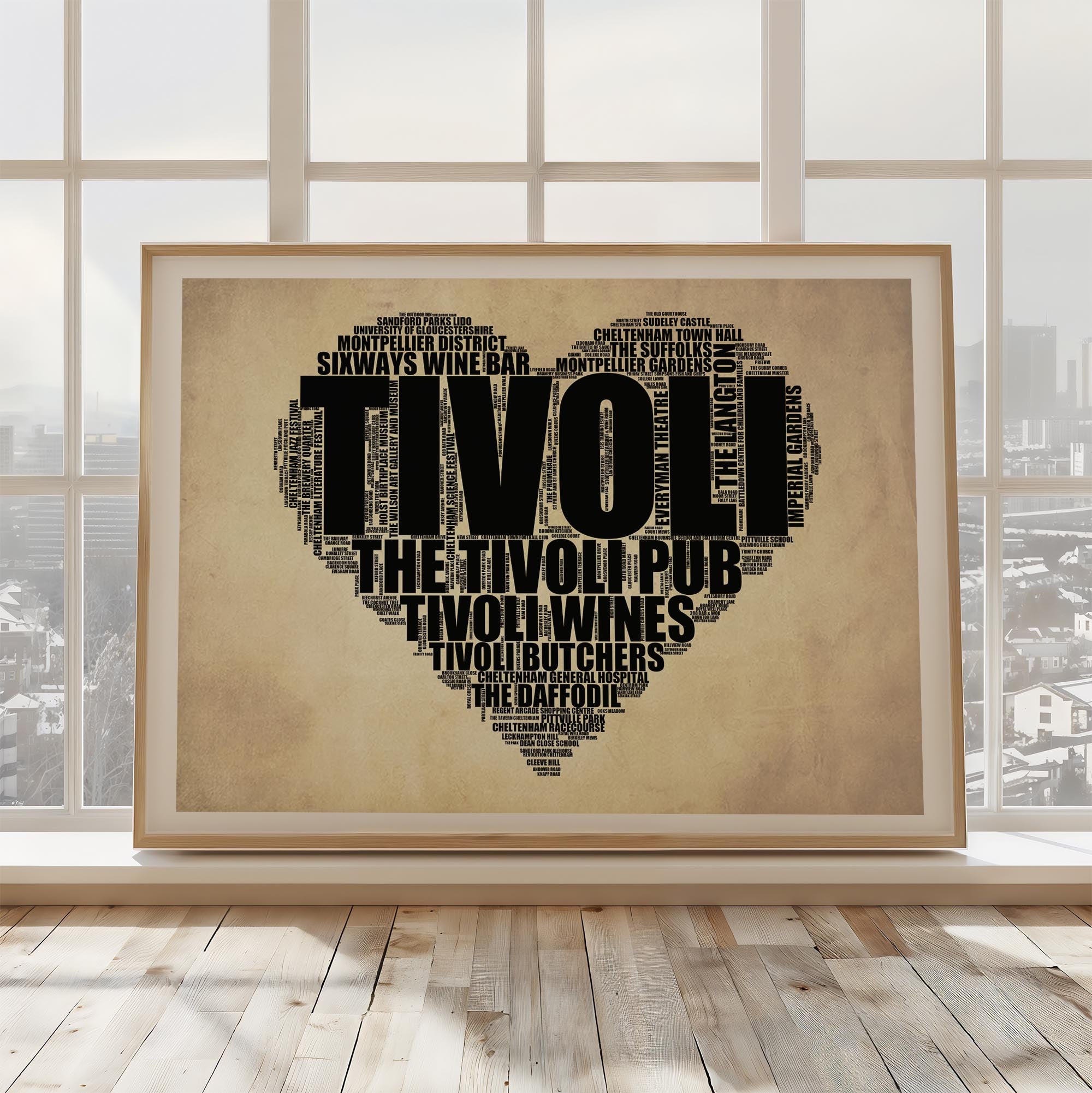 Tivoli - Premium Typographic Word Cloud Prints, Posters & Gifts