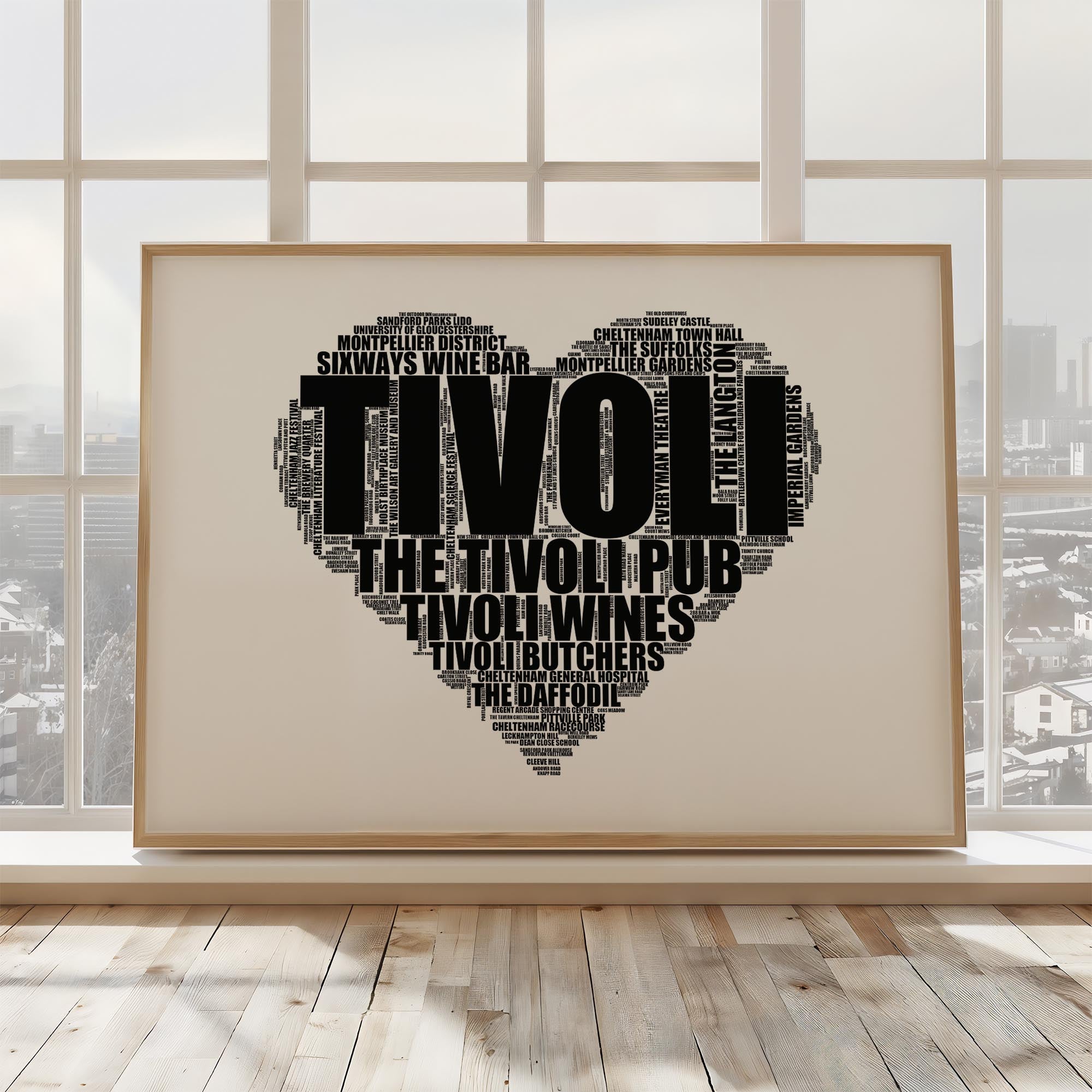 Tivoli - Premium Typographic Word Cloud Prints, Posters & Gifts