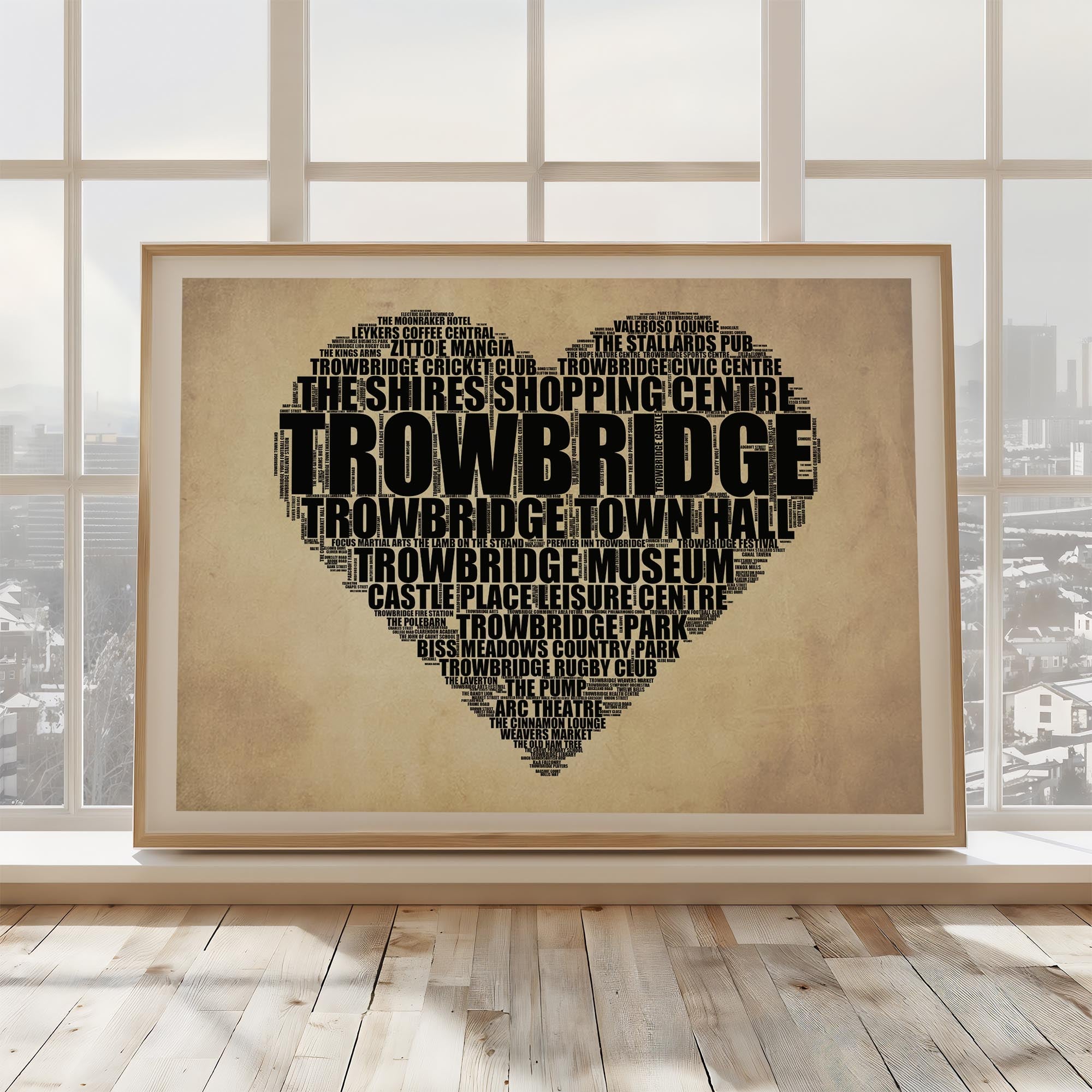 Trowbridge - Premium Typographic Word Cloud Prints, Posters & Gifts