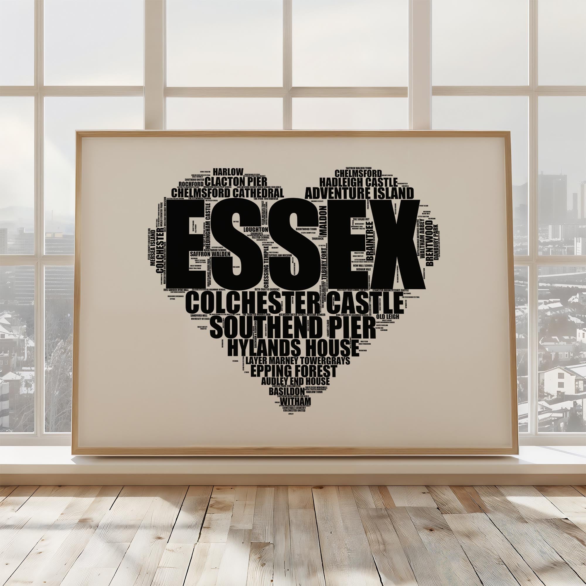 Essex - Premium Typographic Word Cloud Prints, Posters & Gifts