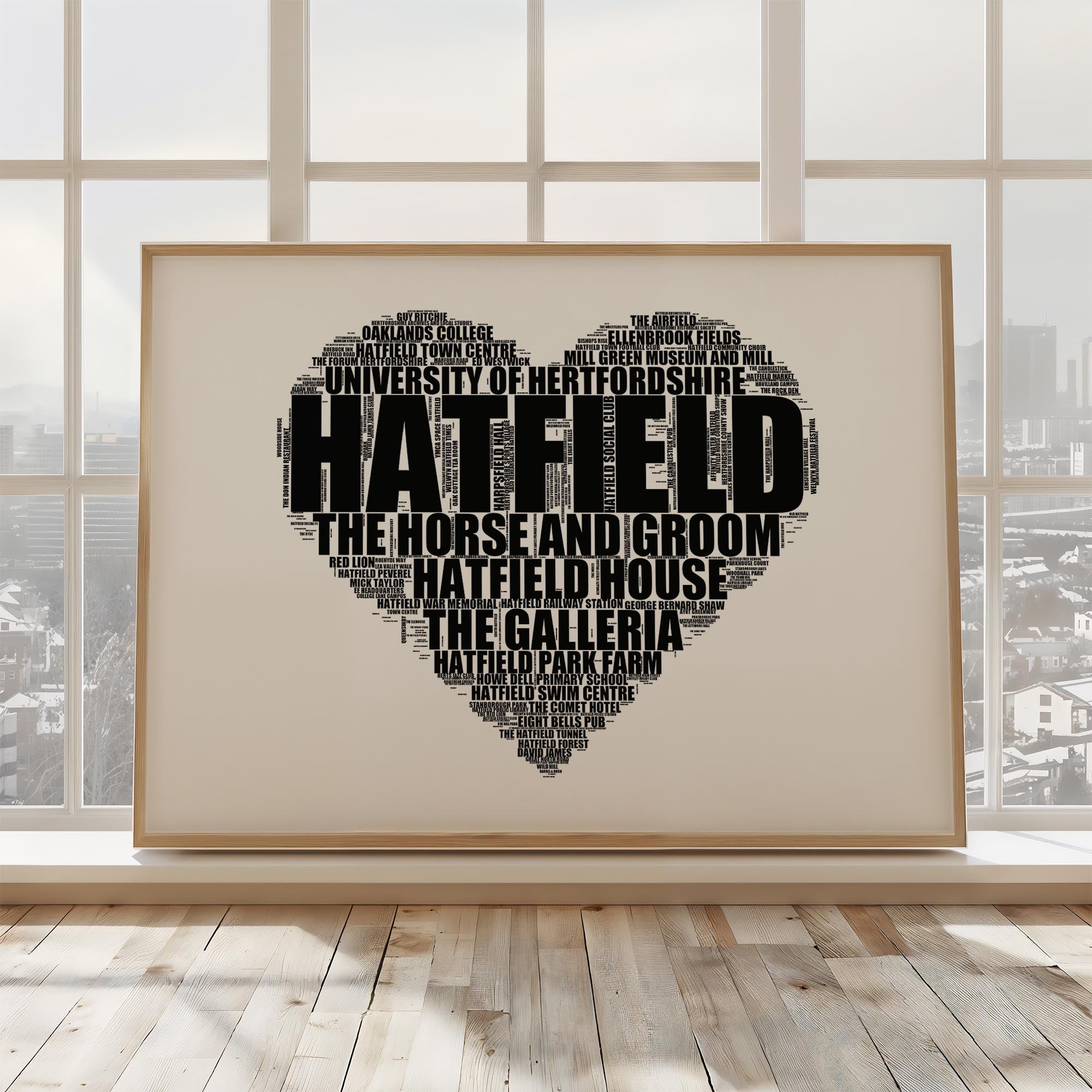 Hatfield - Premium Typographic Word Cloud Prints, Posters & Gifts