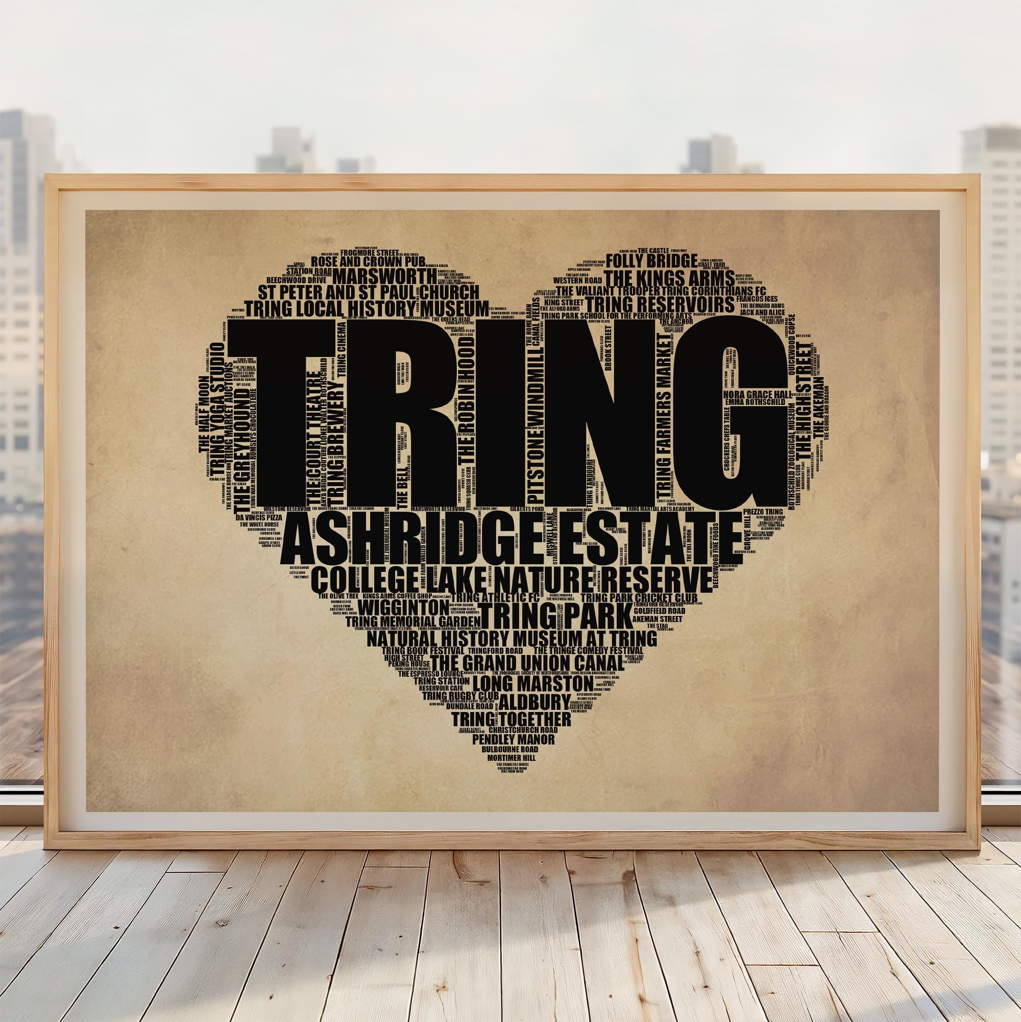 Tring - Premium Typographic Word Cloud Prints, Posters & Gifts